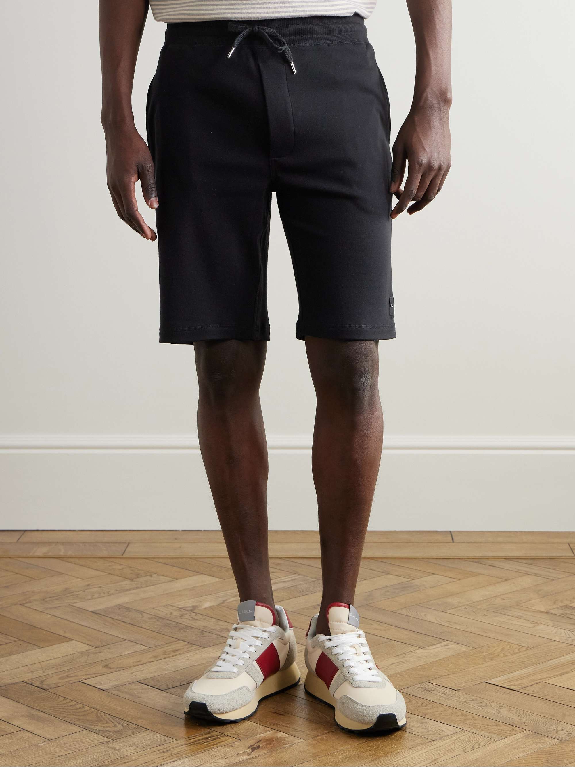 Cotton and Modal-Blend Jersey Drawstring Shorts view