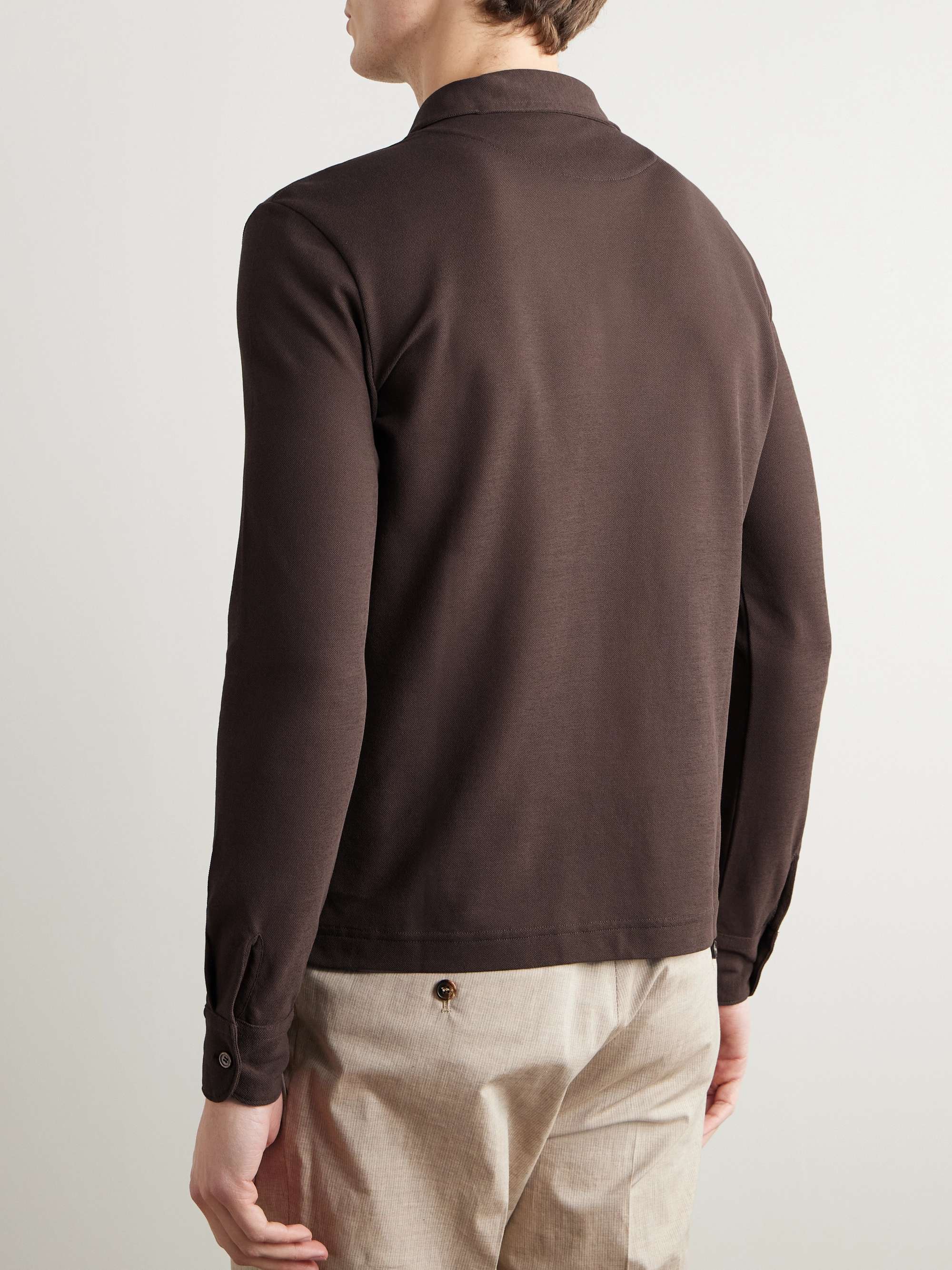 Zanone Cotton-Piqué Polo Shirt view