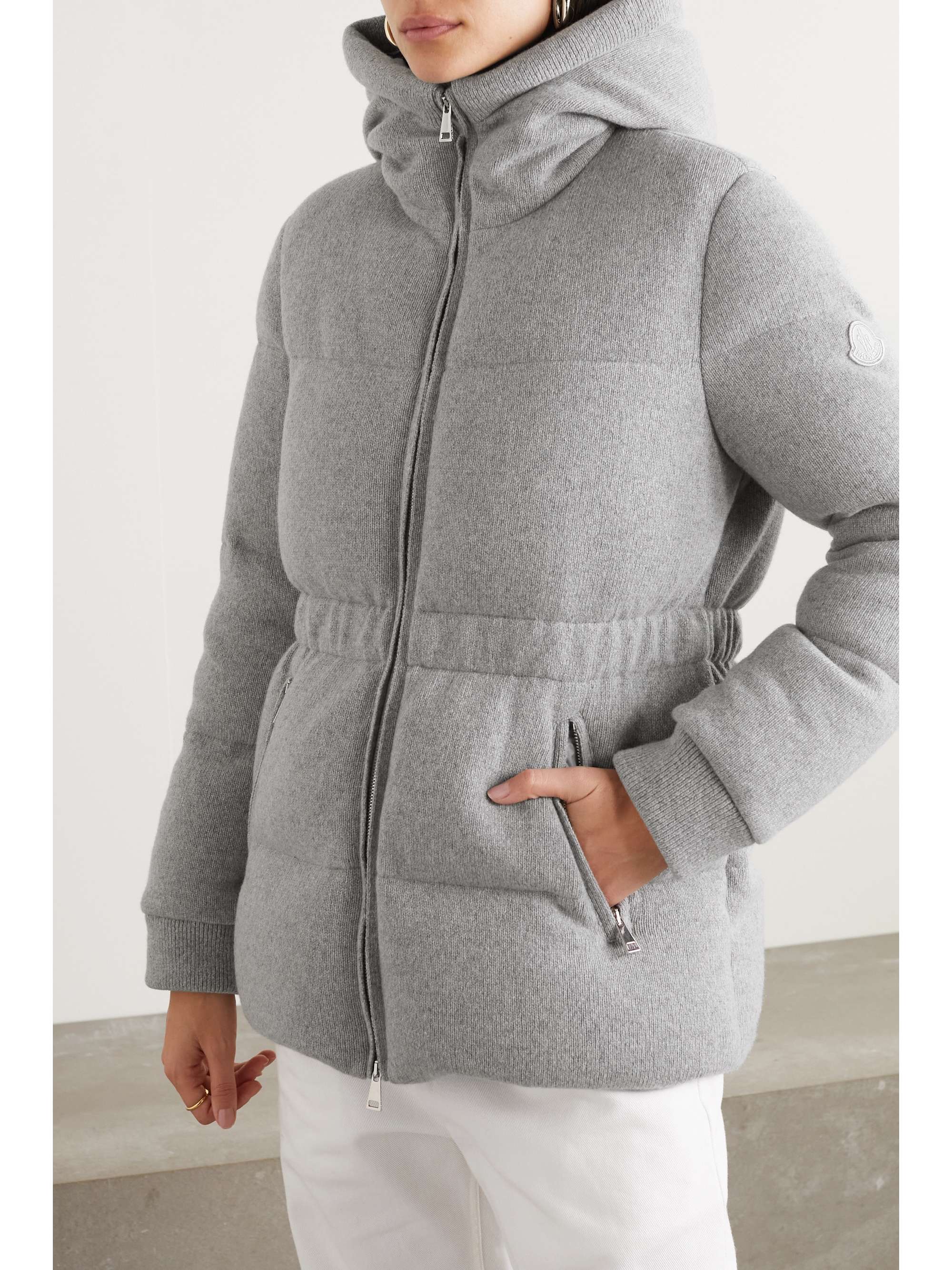 Daval hooded quilted cashmere-blend down jacket view