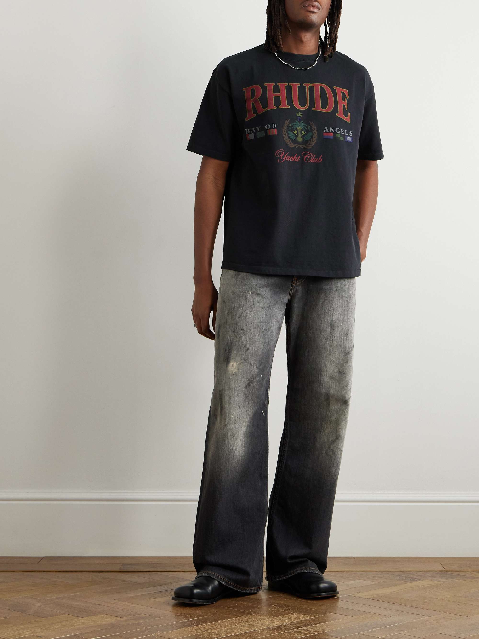 Bay of Angels Logo-Print Cotton-Jersey T-Shirt view