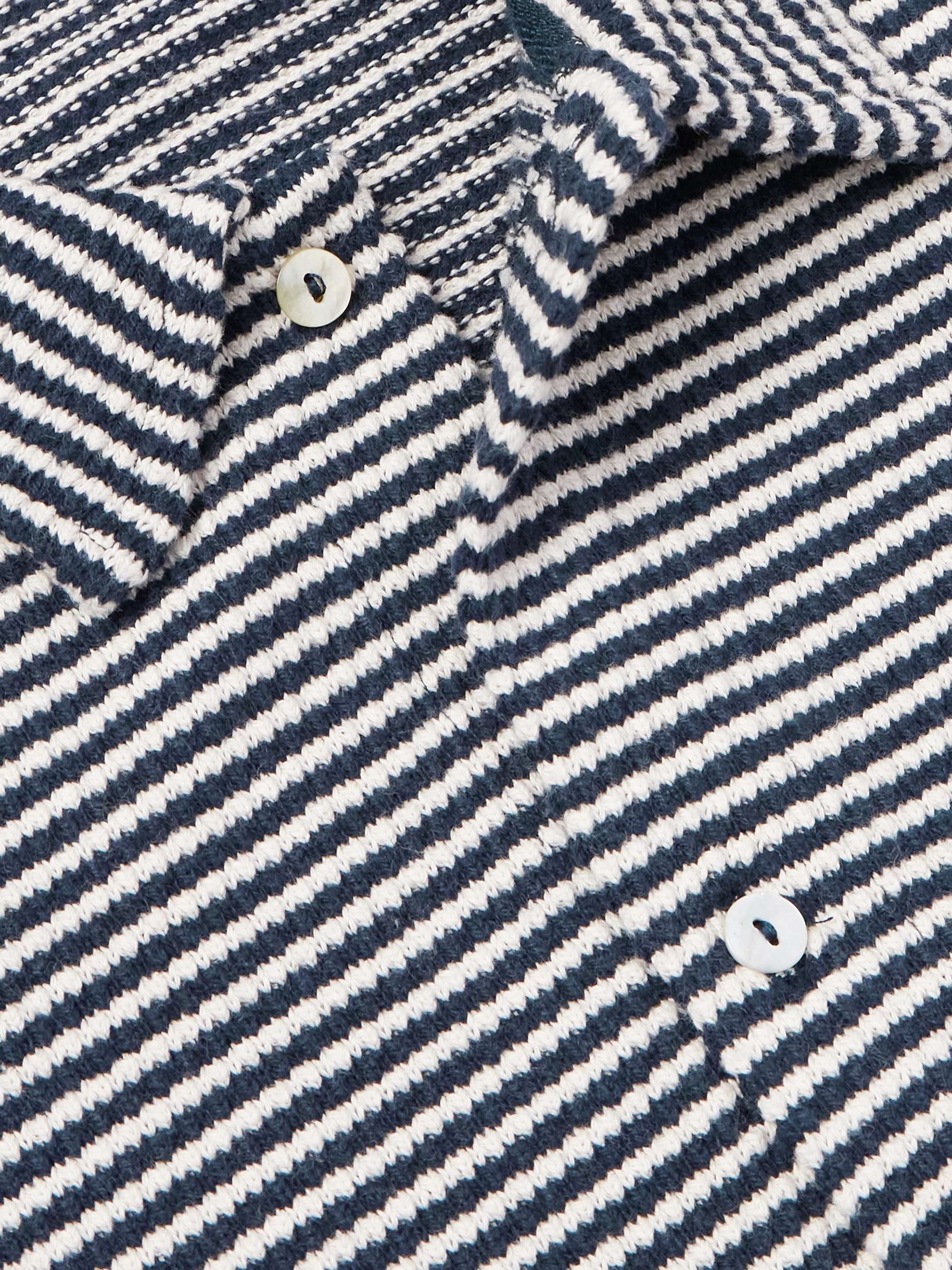 Bryan Striped Cotton-Blend Cardigan view