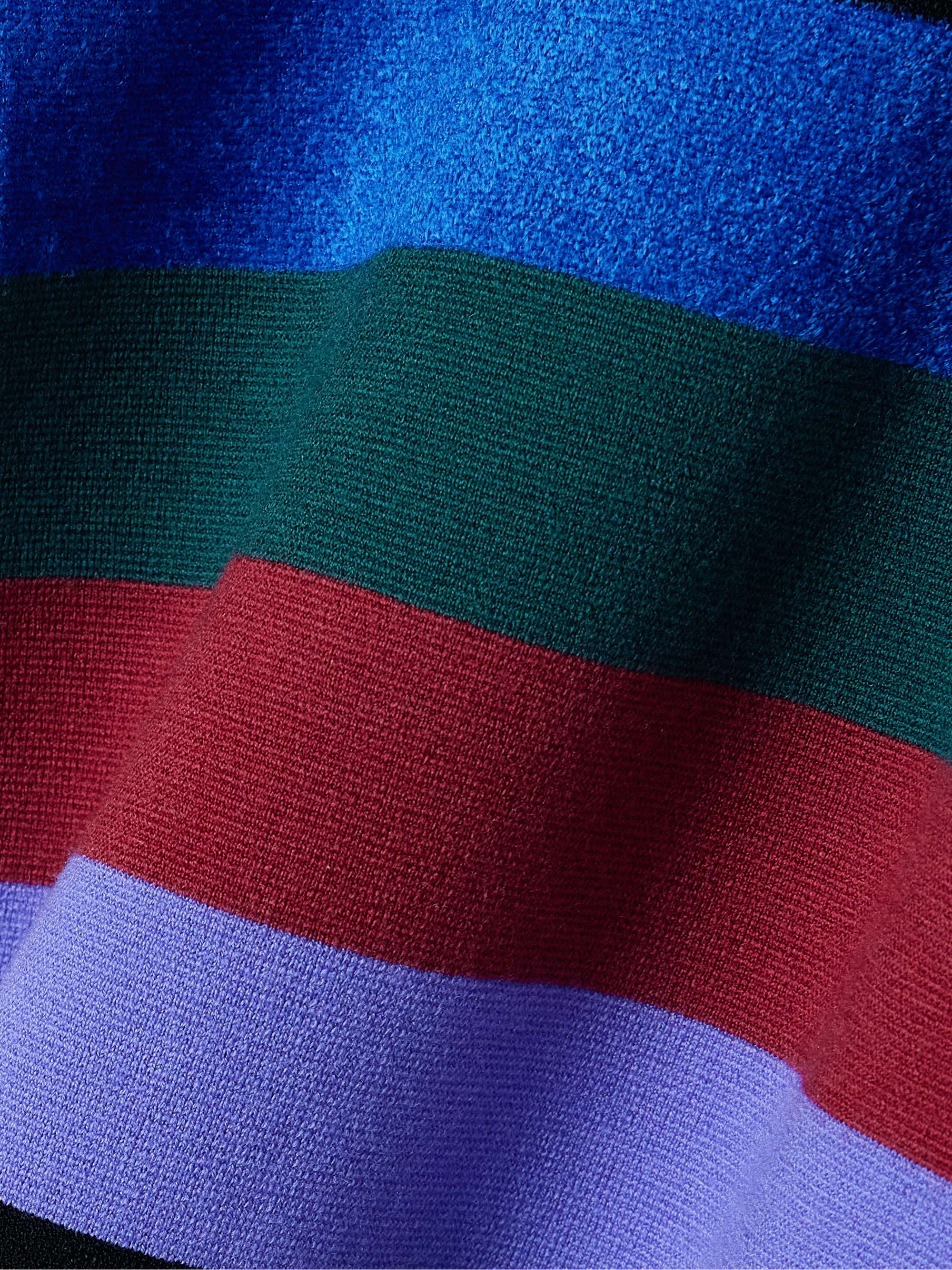 Striped wool-blend turtleneck tank view