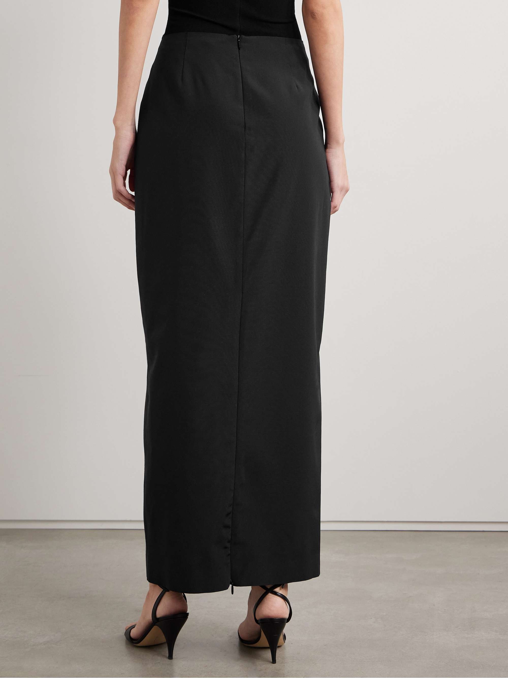 Bartelle silk and wool-blend twill maxi skirt view