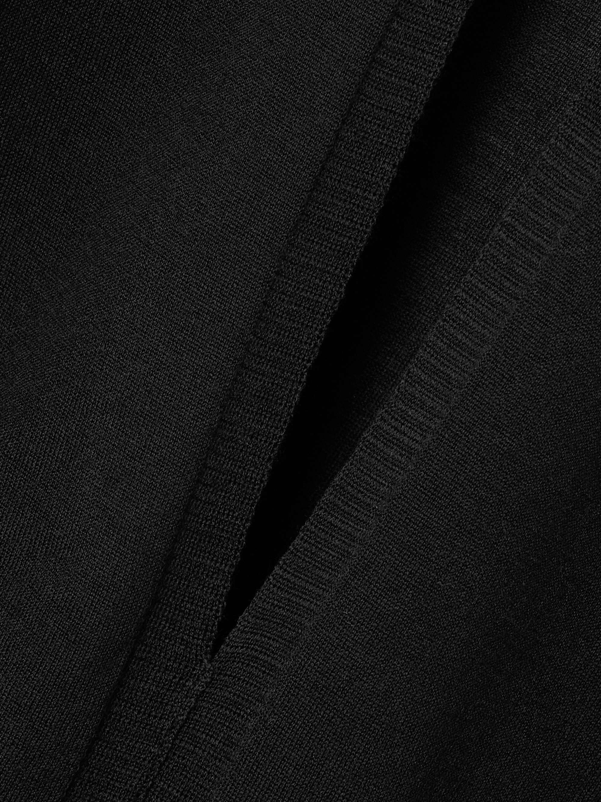 Turtleneck cutout wool-blend bodysuit view