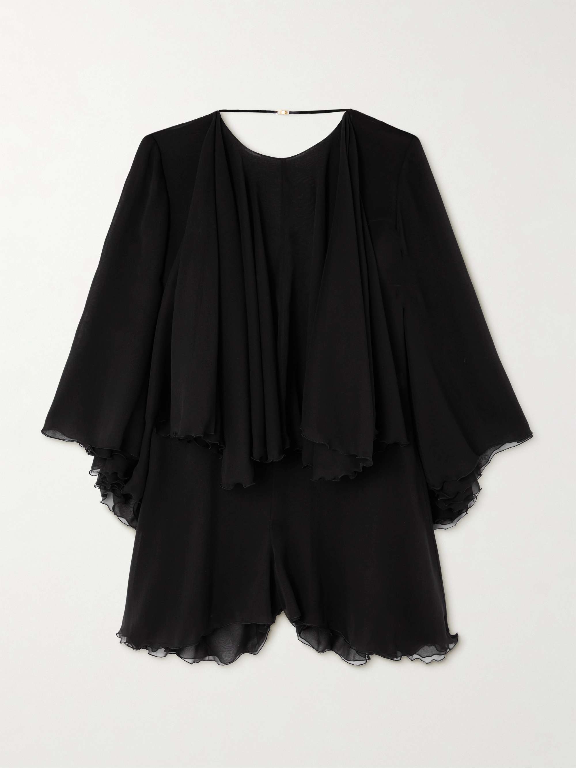 Silk-crepe playsuit view