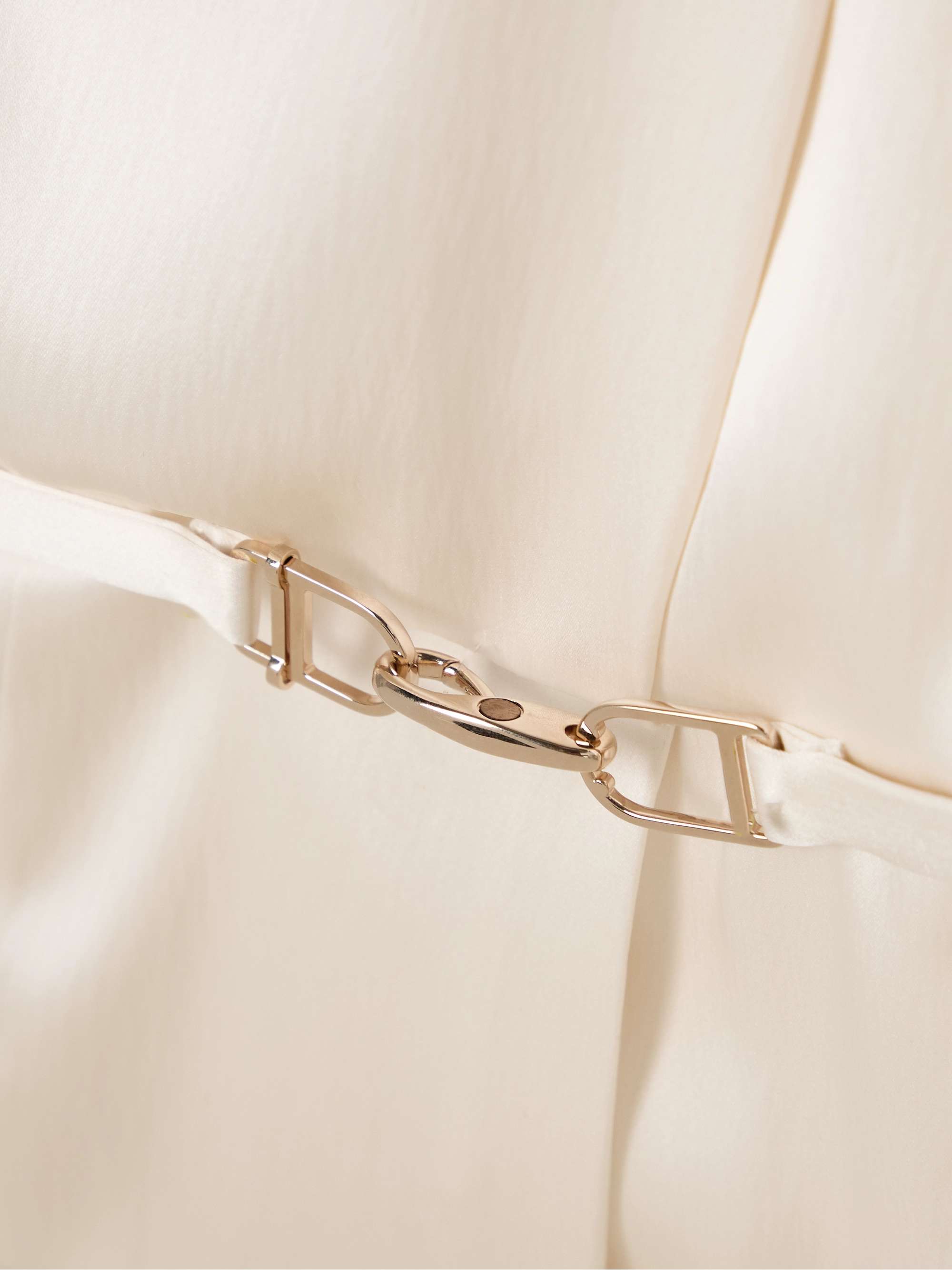Josefina belted draped silk-satin midi wrap dress view