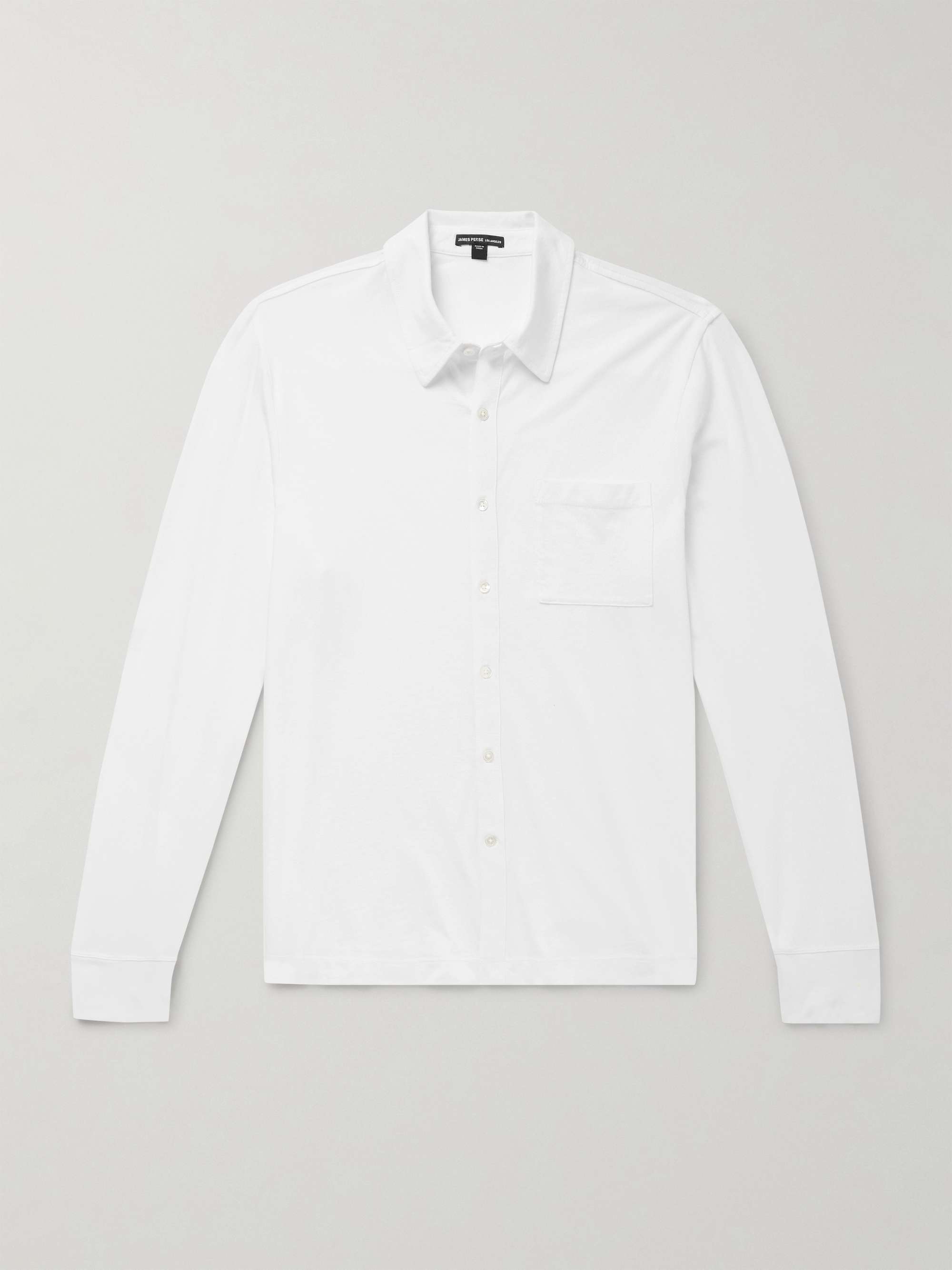 Clean Finish Slim-Fit Cotton-Jersey Shirt view