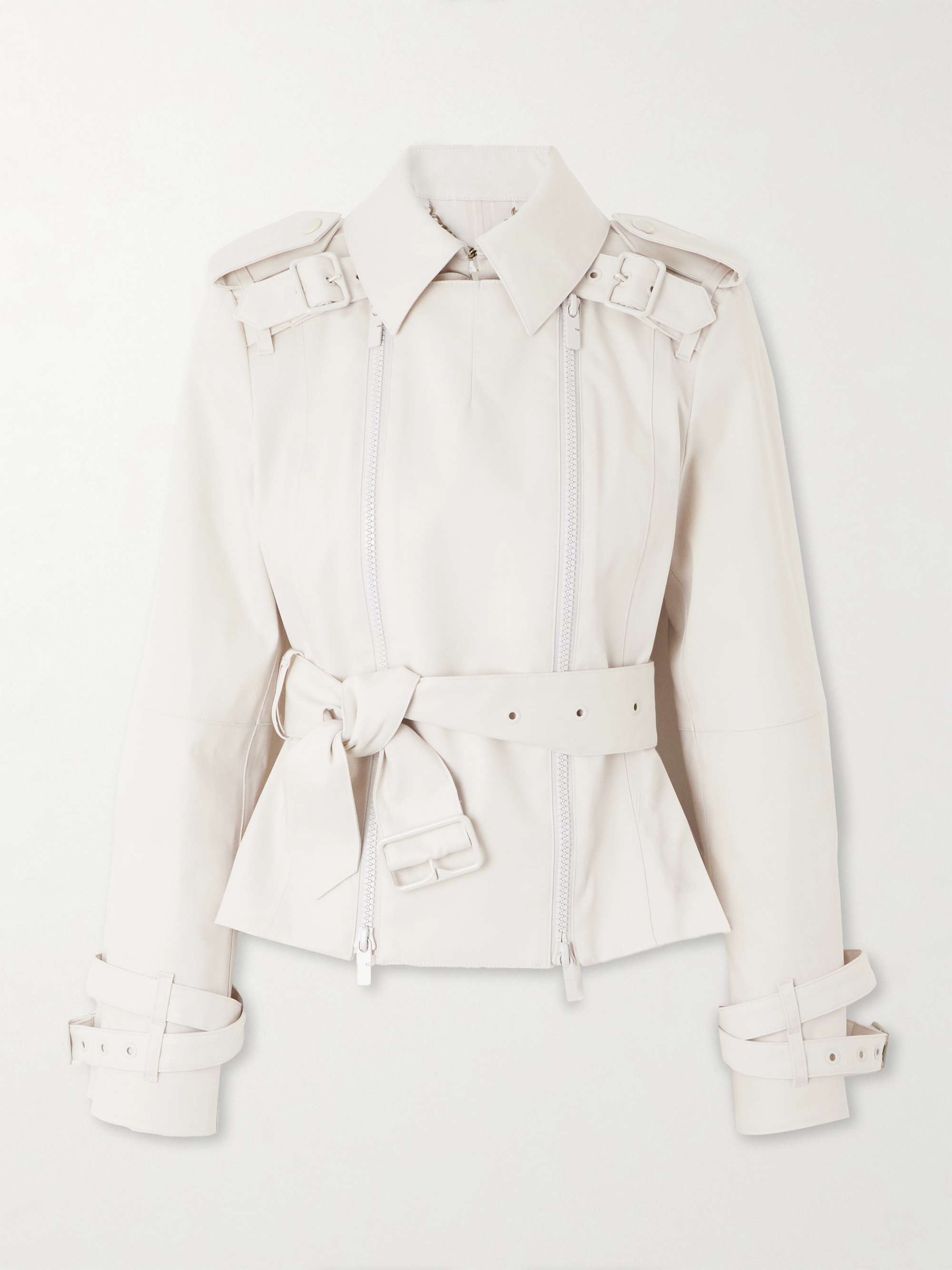 Belted cotton-canvas jacket view