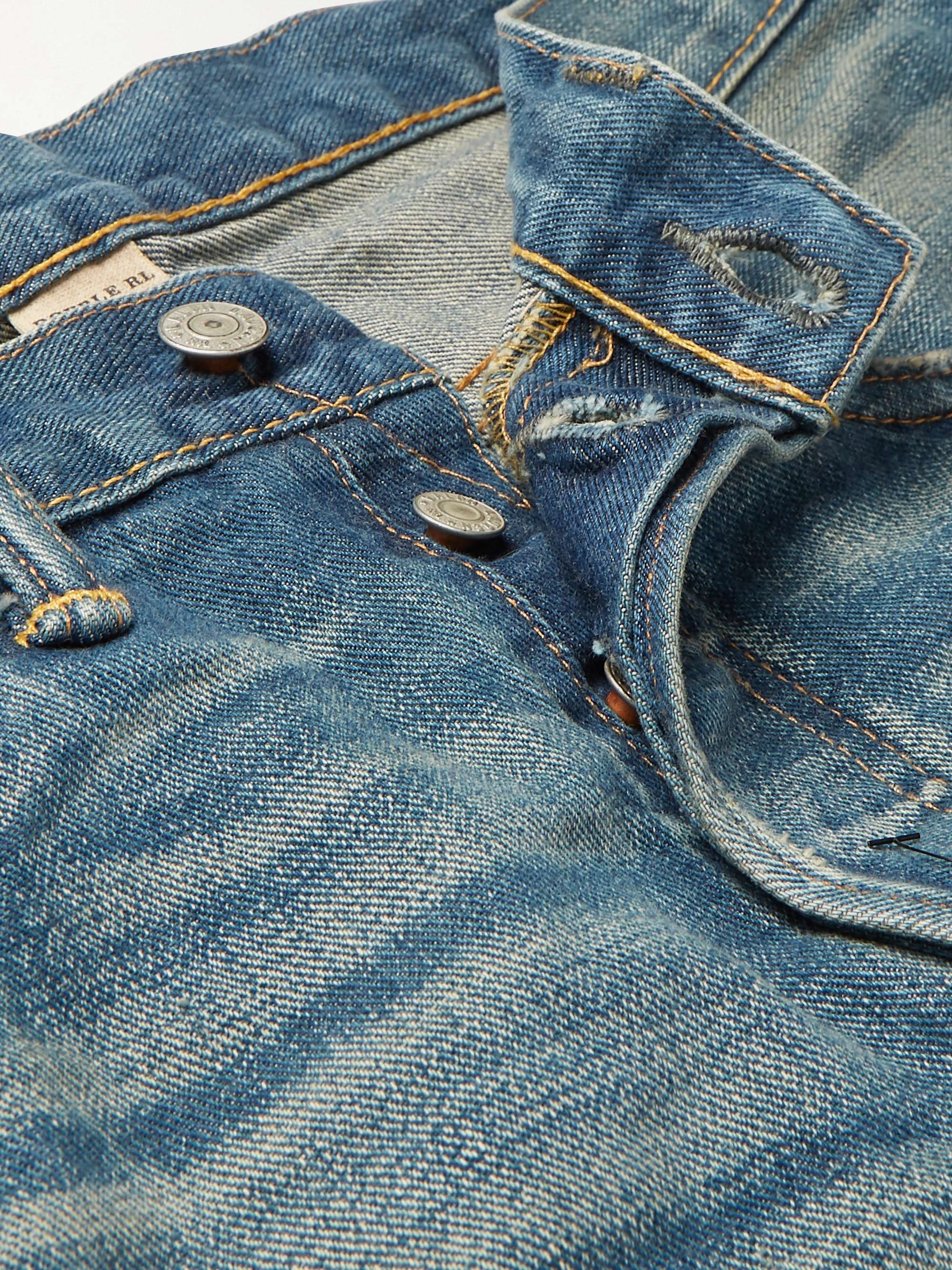 Ridgway Slim-Fit Distressed Selvedge Denim Jeans view