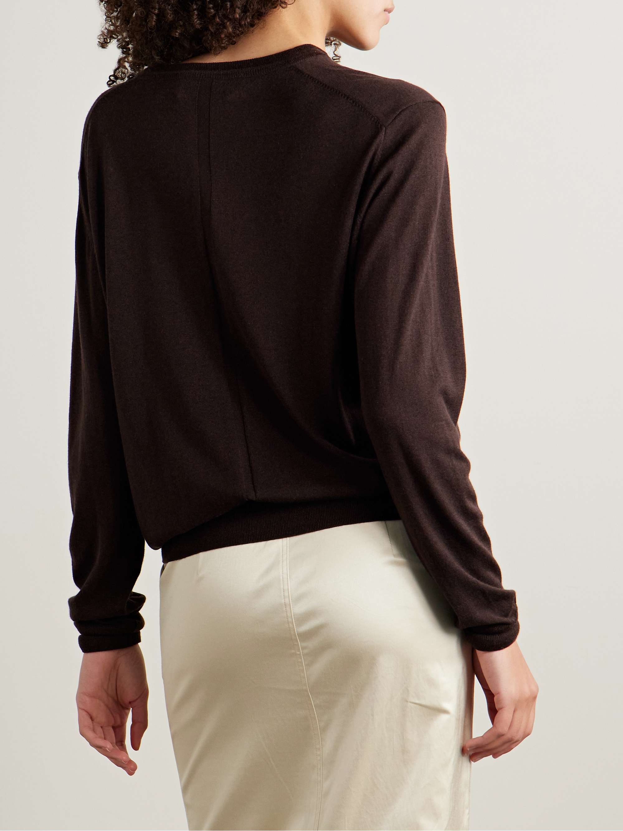 Ben silk, wool and cashmere-blend sweater view