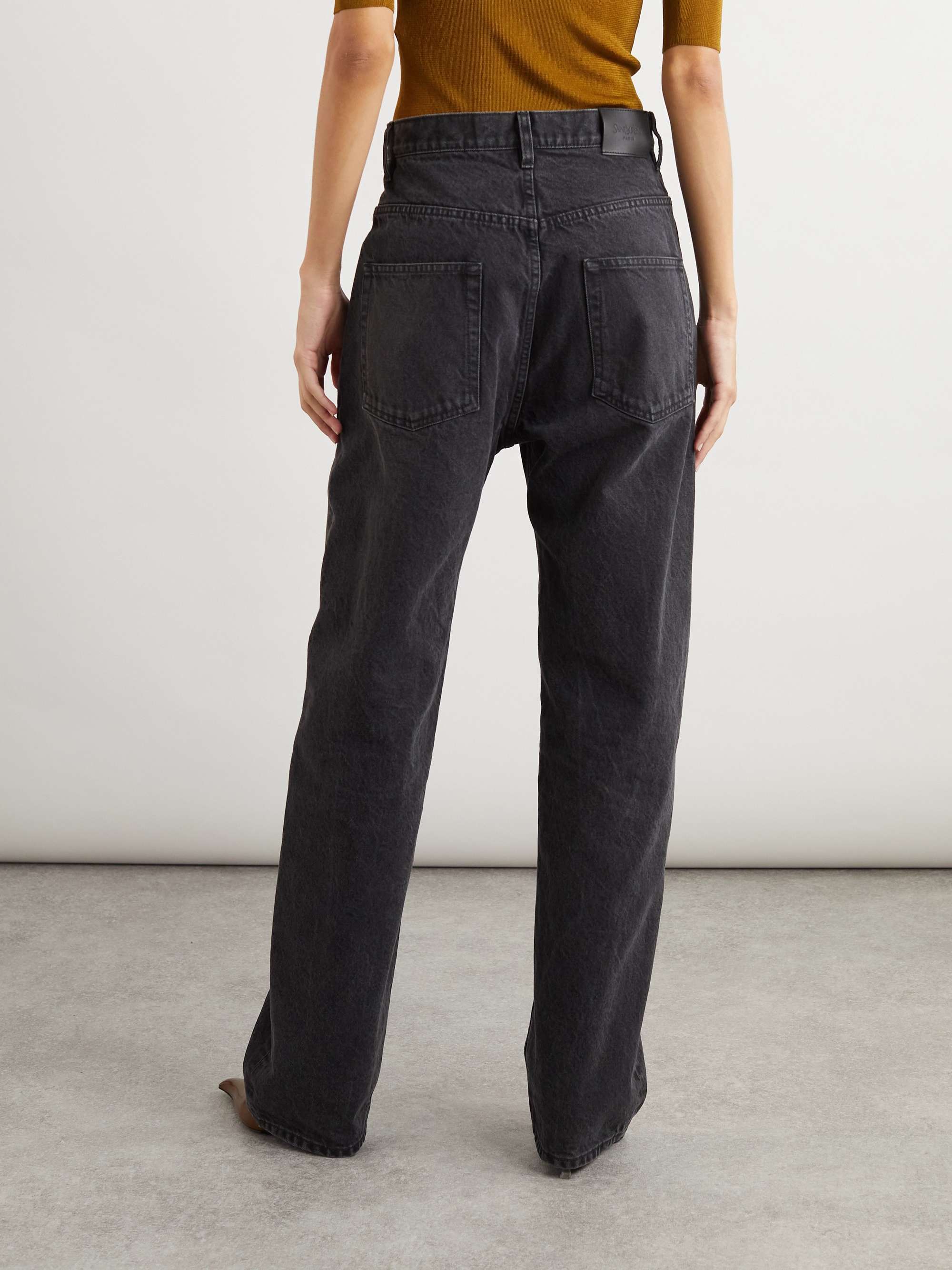 High-rise tapered jeans view