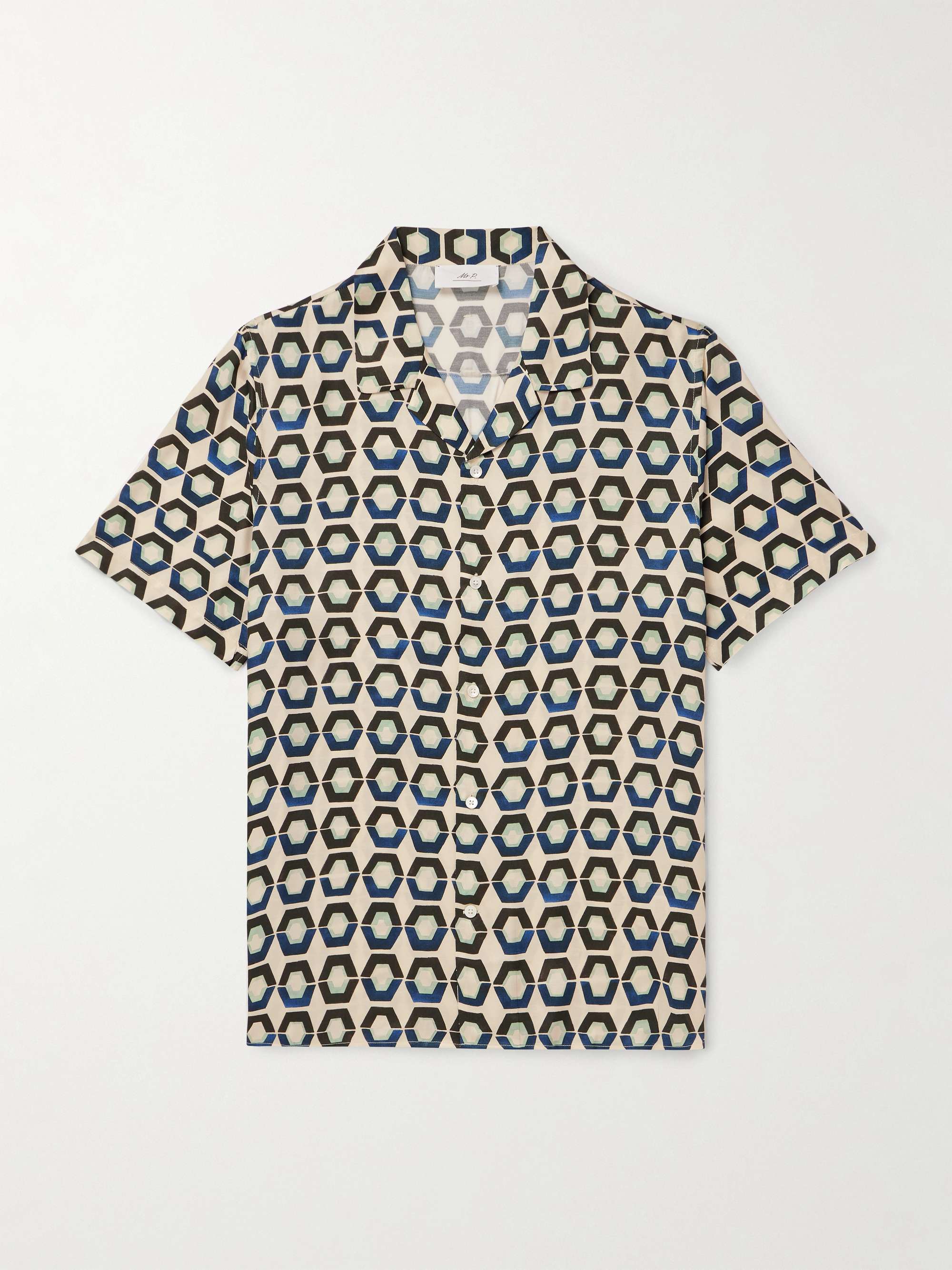Geo Camp-Collar Printed ECOVERO™-Twill Shirt view