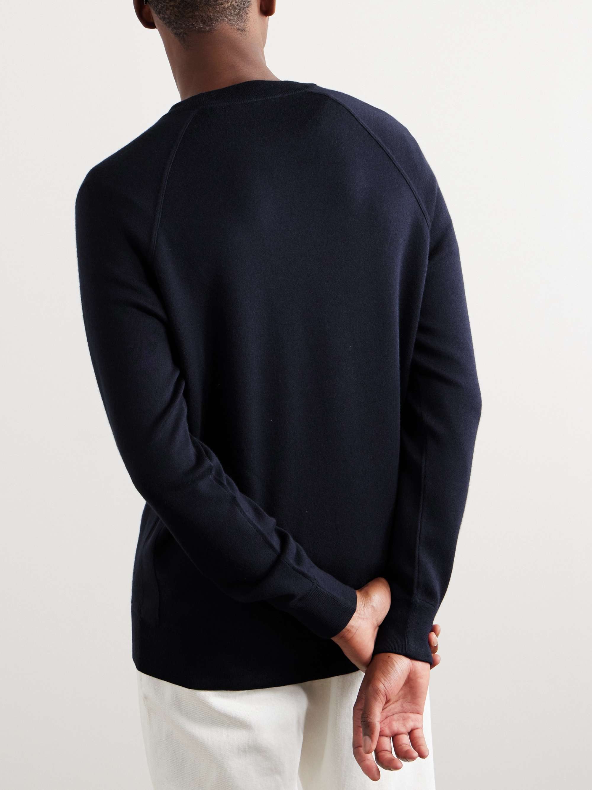 Cashmere, Virgin Wool and Silk-Blend Sweater view