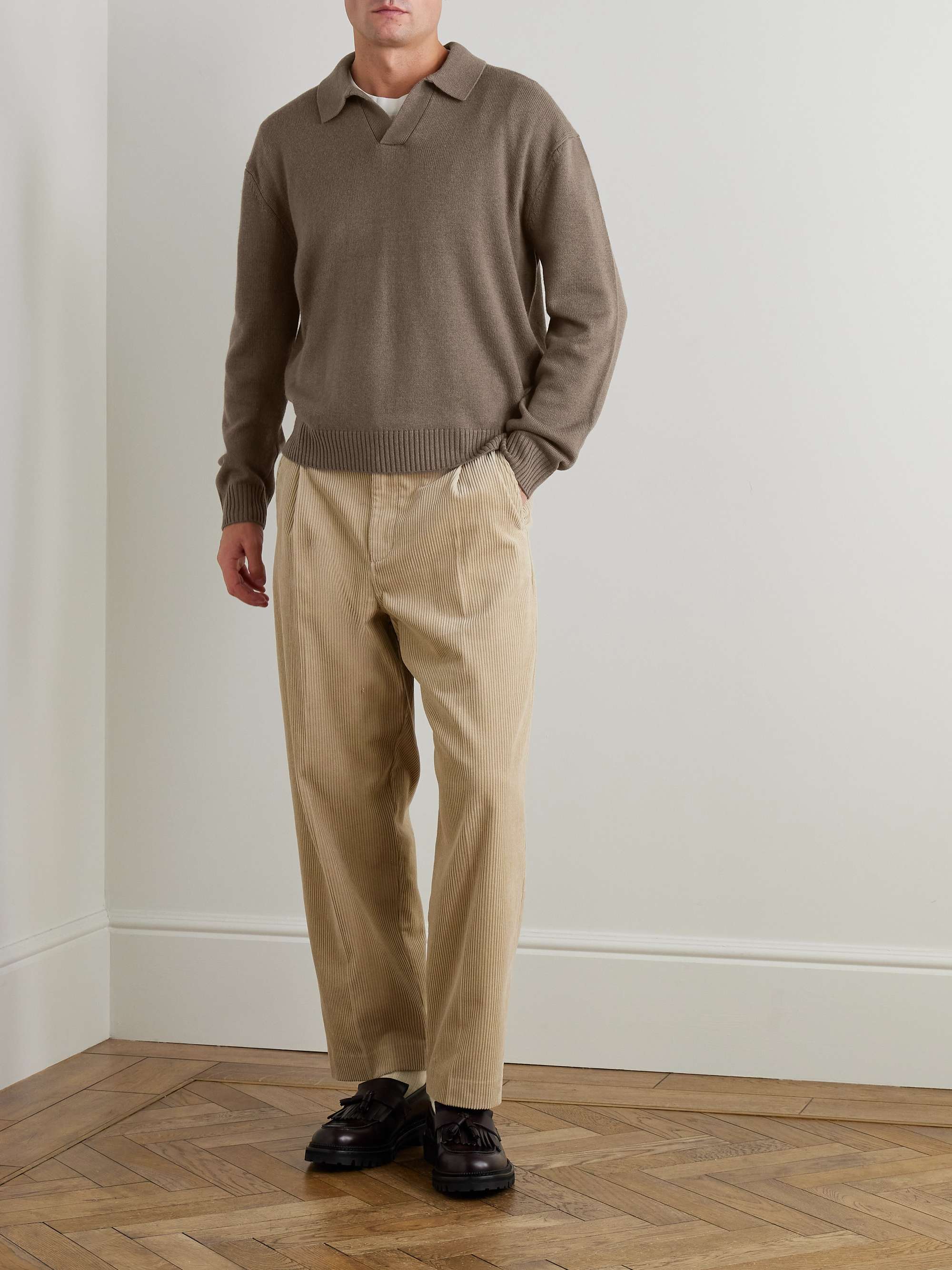 Wool and Silk-Blend Polo Shirt view