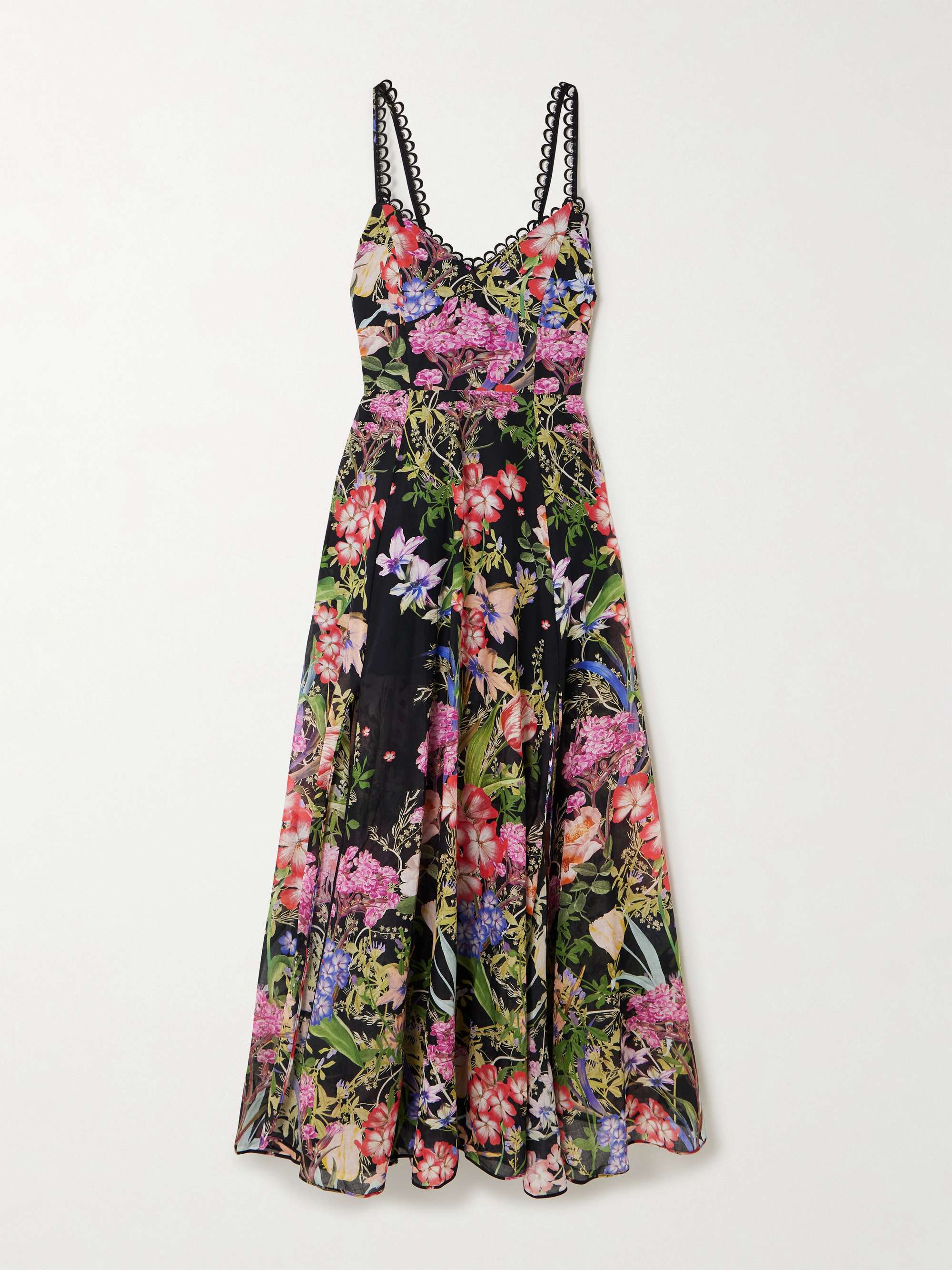 Iraso floral-print cotton-blend voile maxi dress view