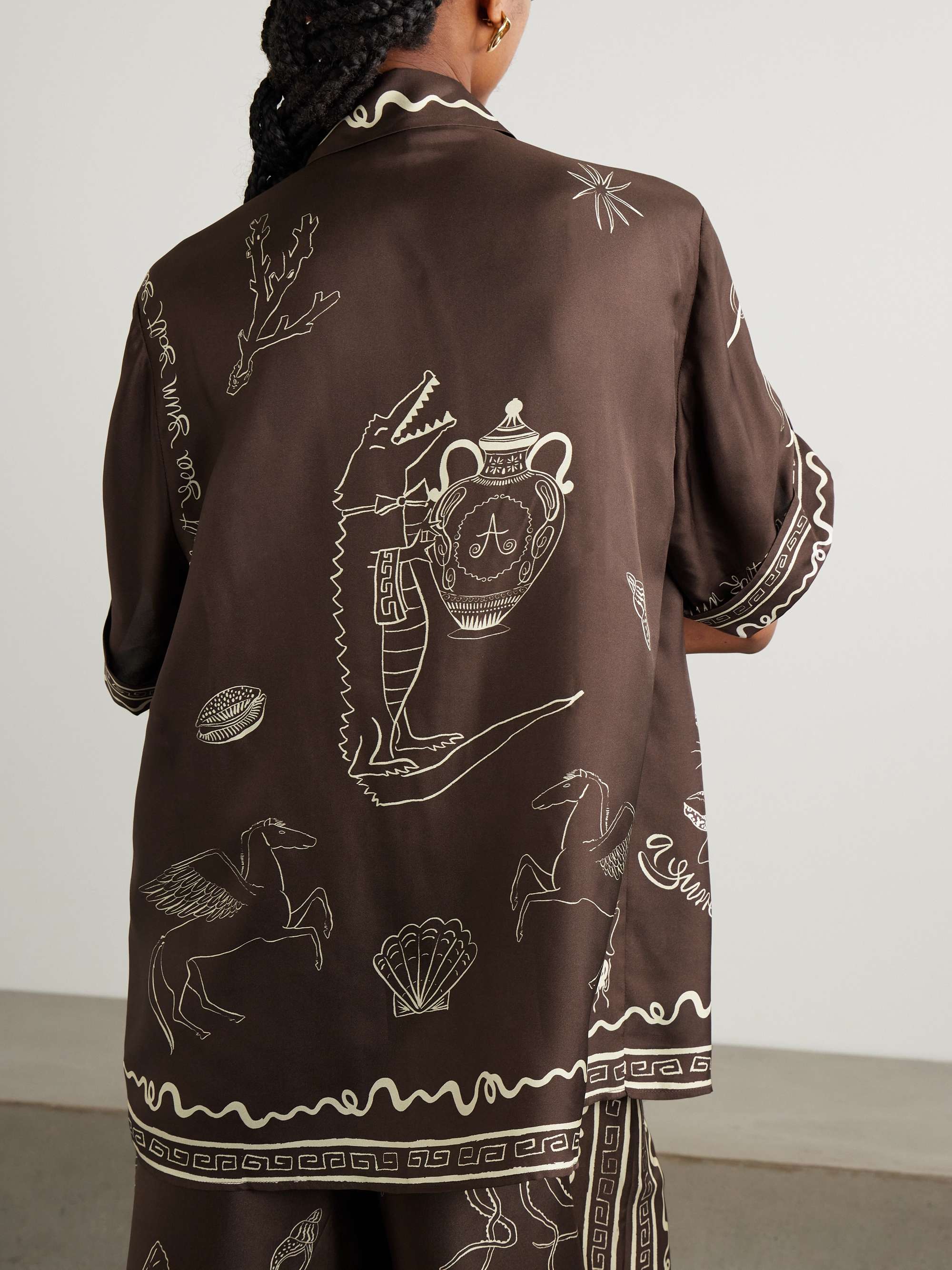 + Sam Pauletto Sammy printed silk-twill shirt view