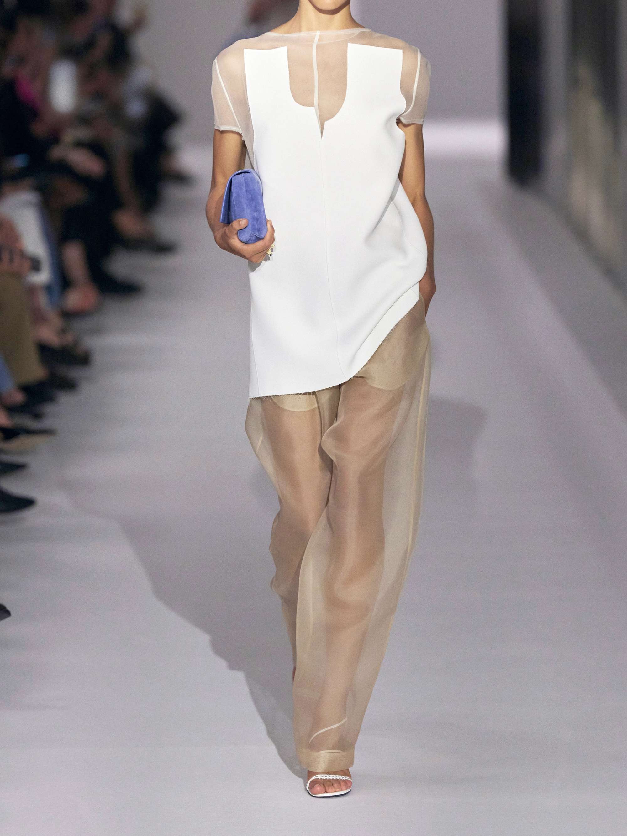 Winona paneled crepe and chiffon mini dress view