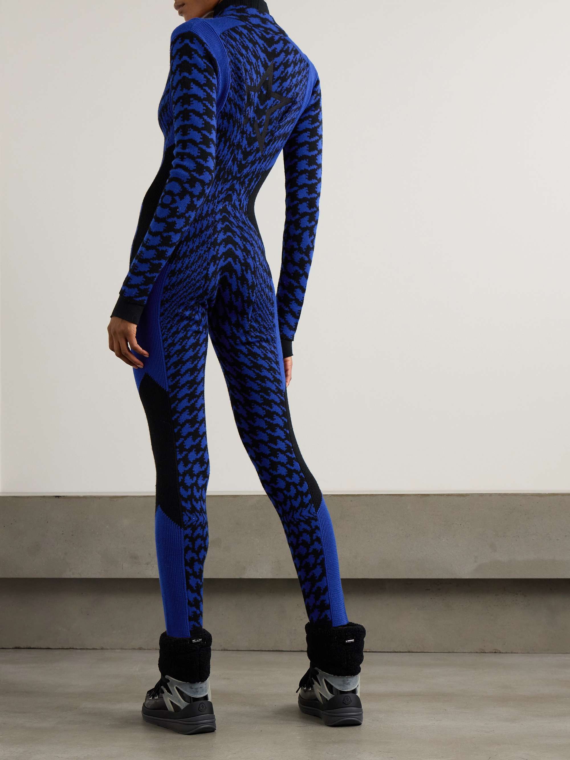 + Johnnie Walker Bella houndstooth intarsia merino wool ski jumpsuit view