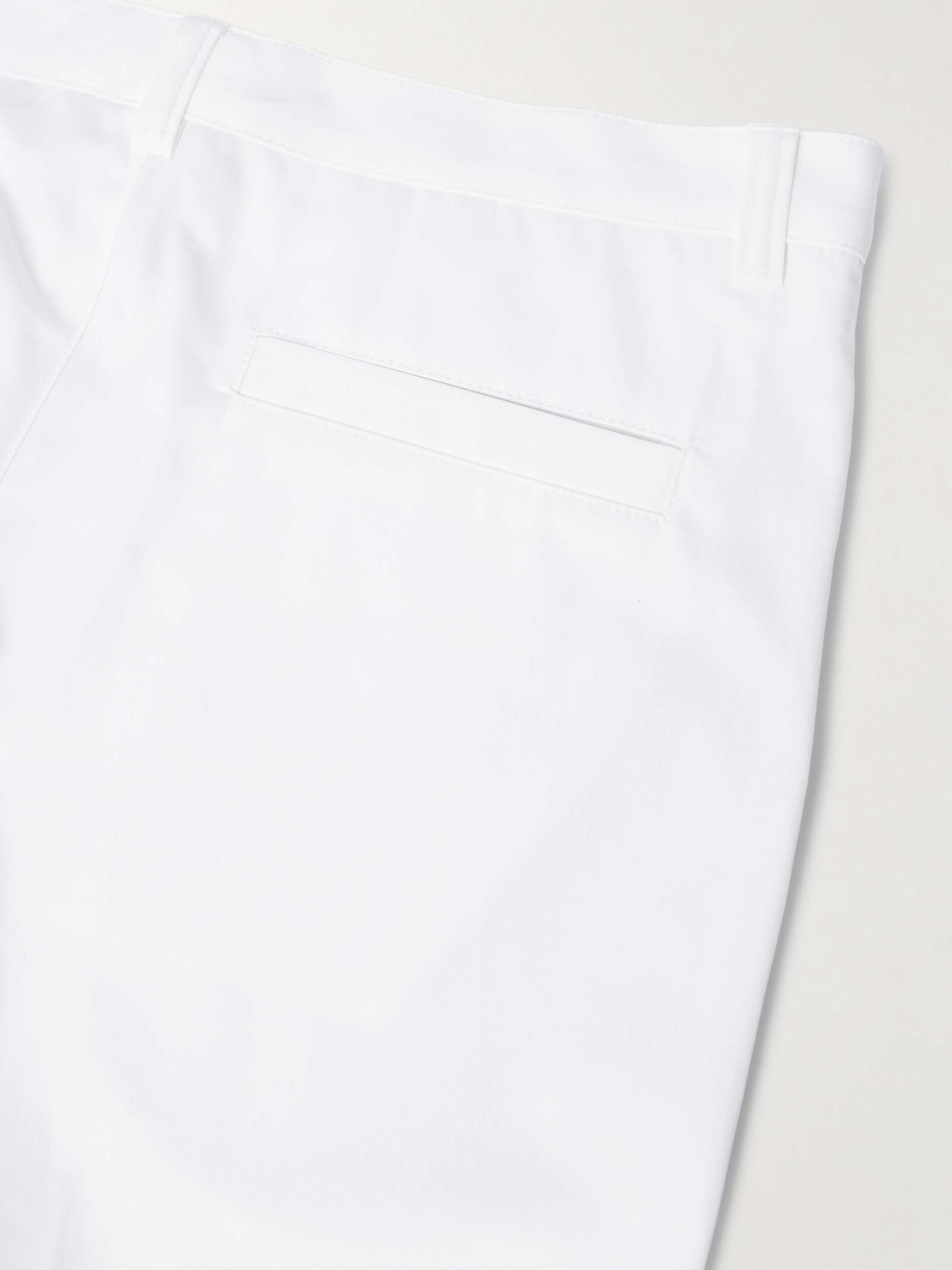 Straight-Leg Pleated Cotton Trousers view