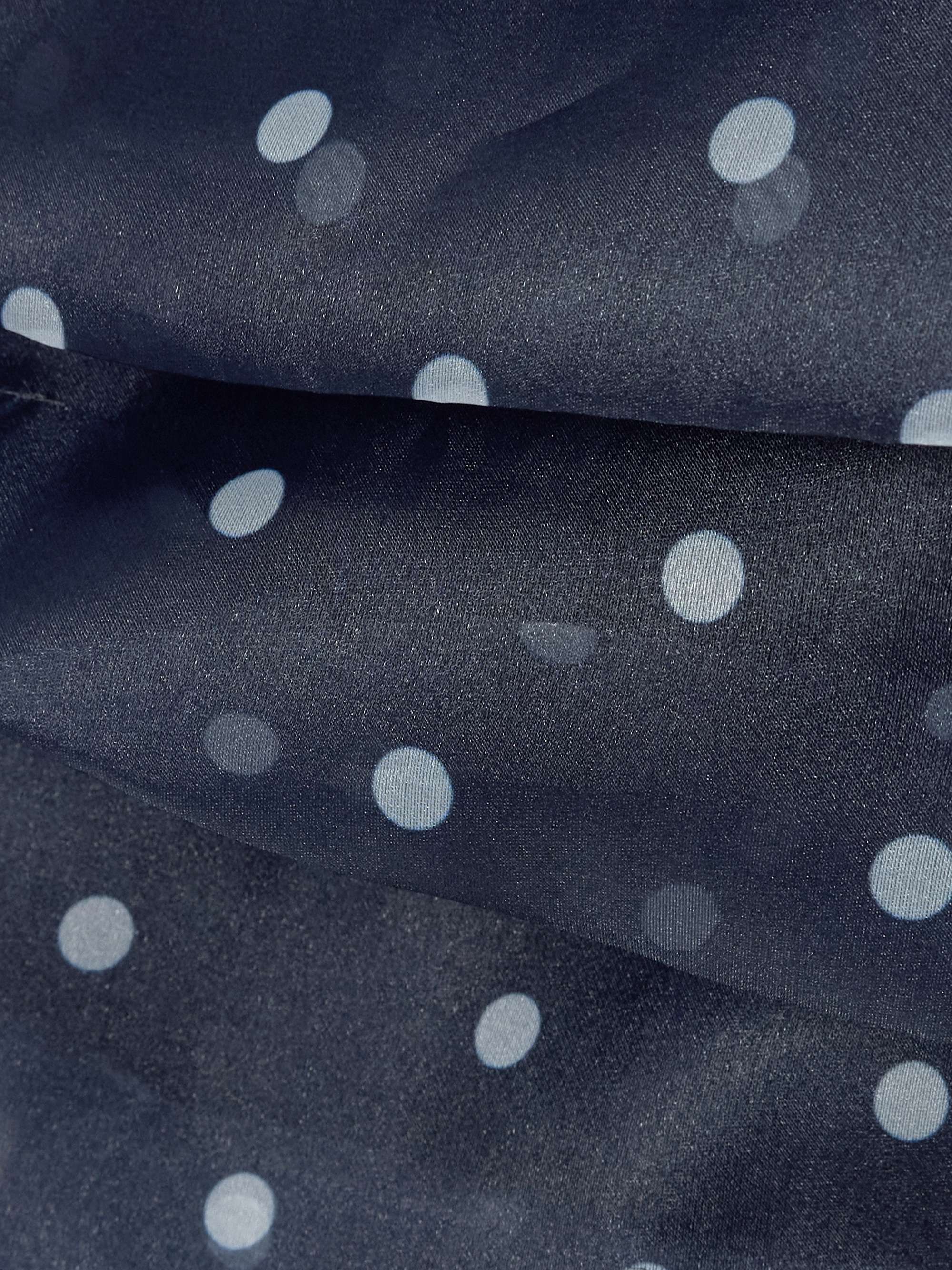 Tiered polka-dot organza midi dress view