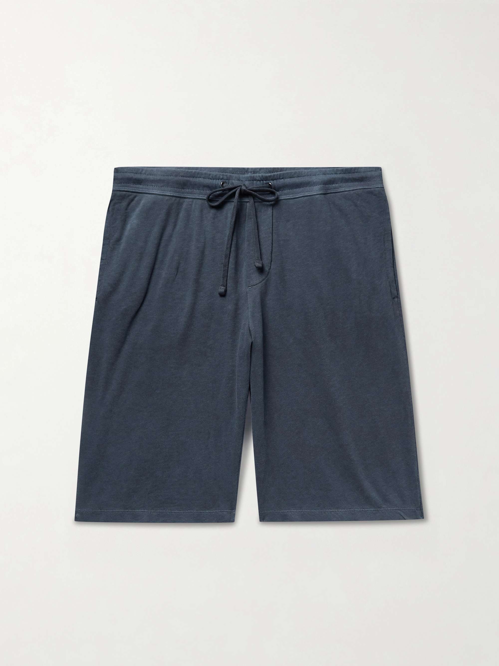 Mélange Loopback Cotton-Jersey Drawstring Shorts view