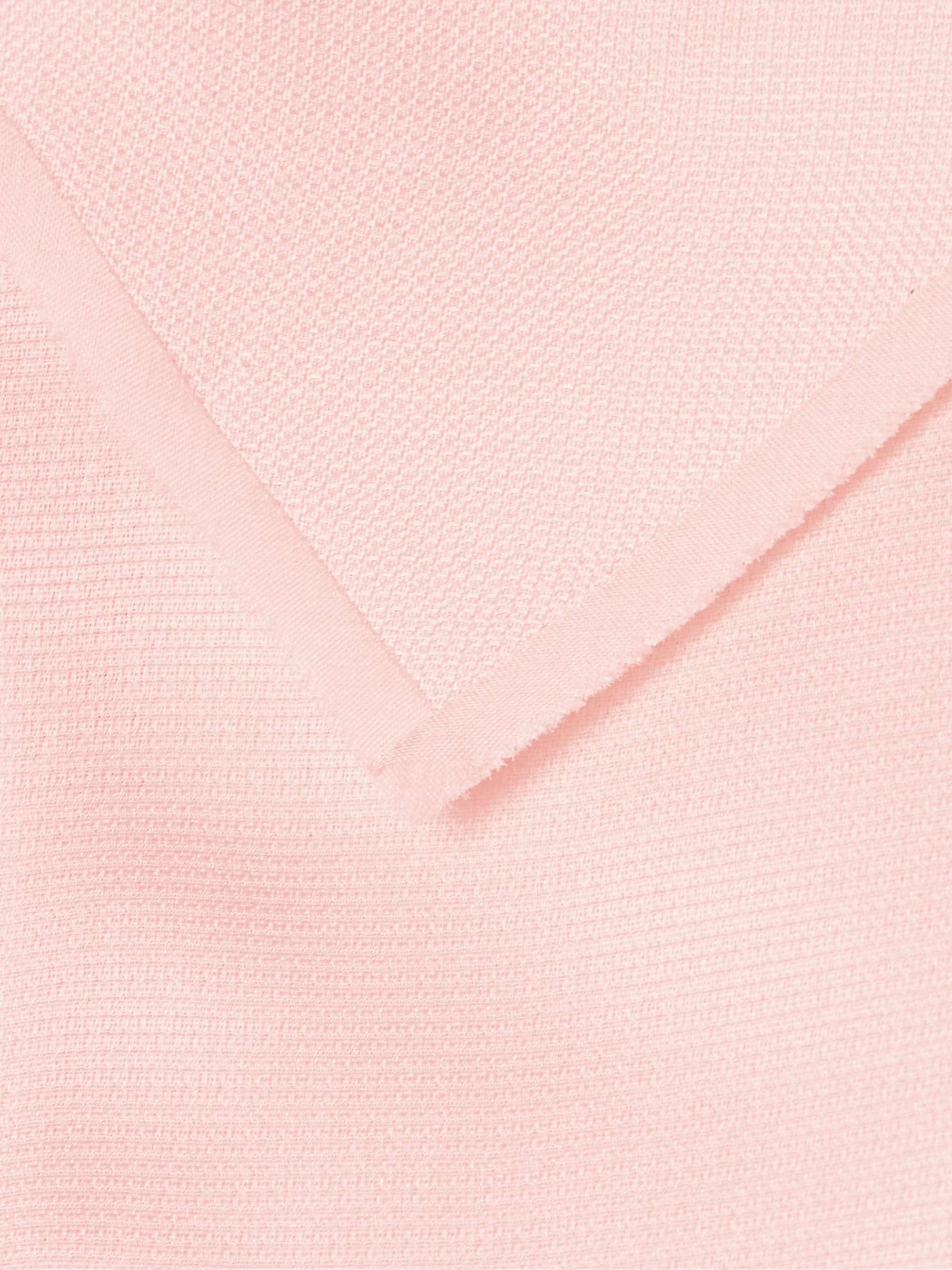 Selly off-the-shoulder silk-gazar top view