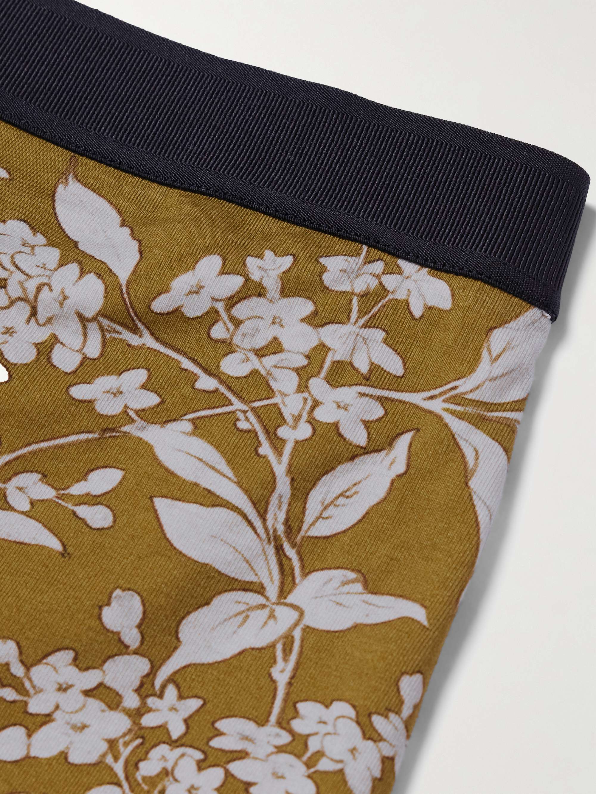 Floral-Print Stretch-Cotton Boxer Briefs view