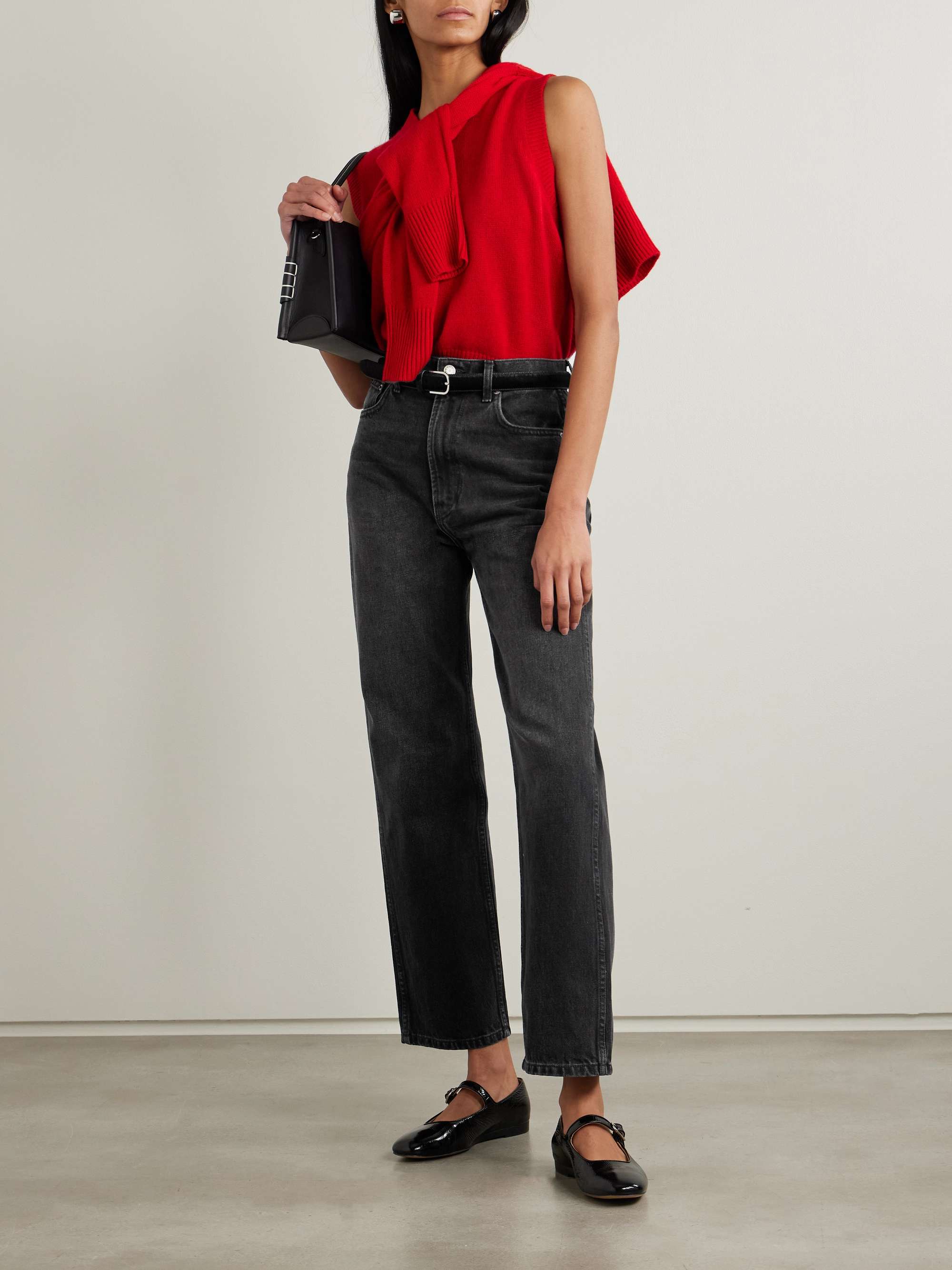 Plein high-rise straight-leg jeans view