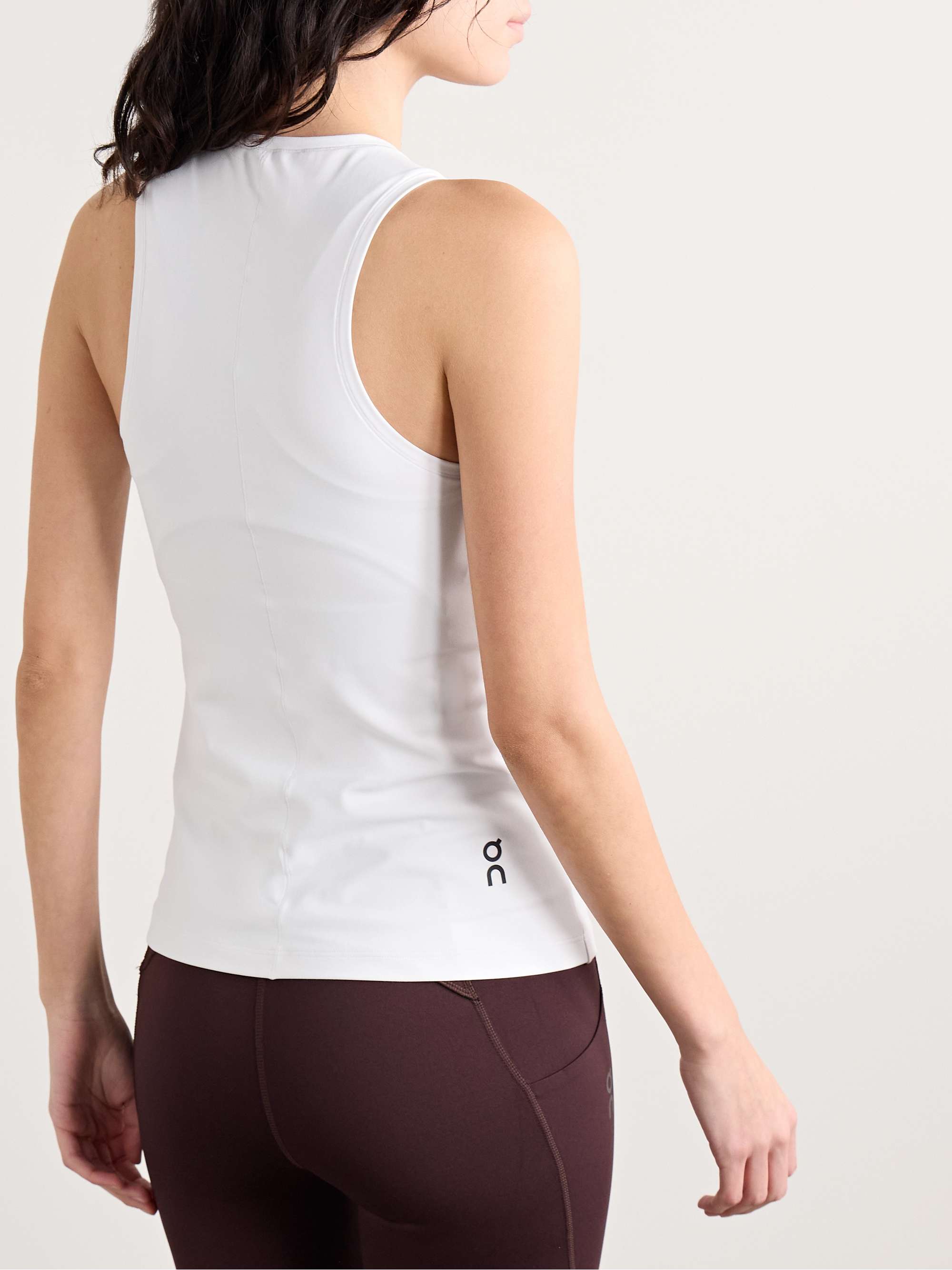 Studio stretch recycled-jersey tank view