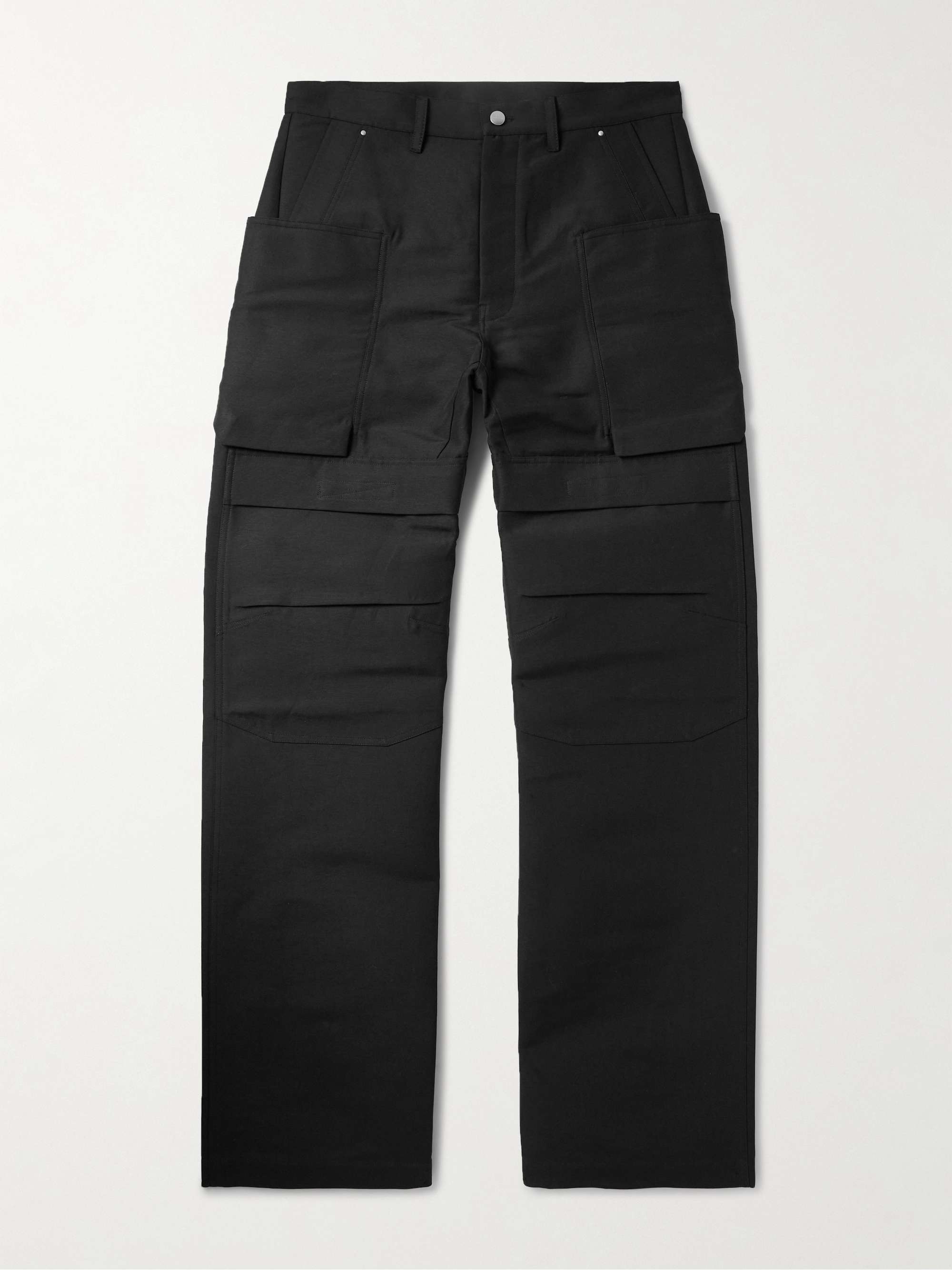 Stefan Wide-Leg Brushed Canvas Cargo Trousers view