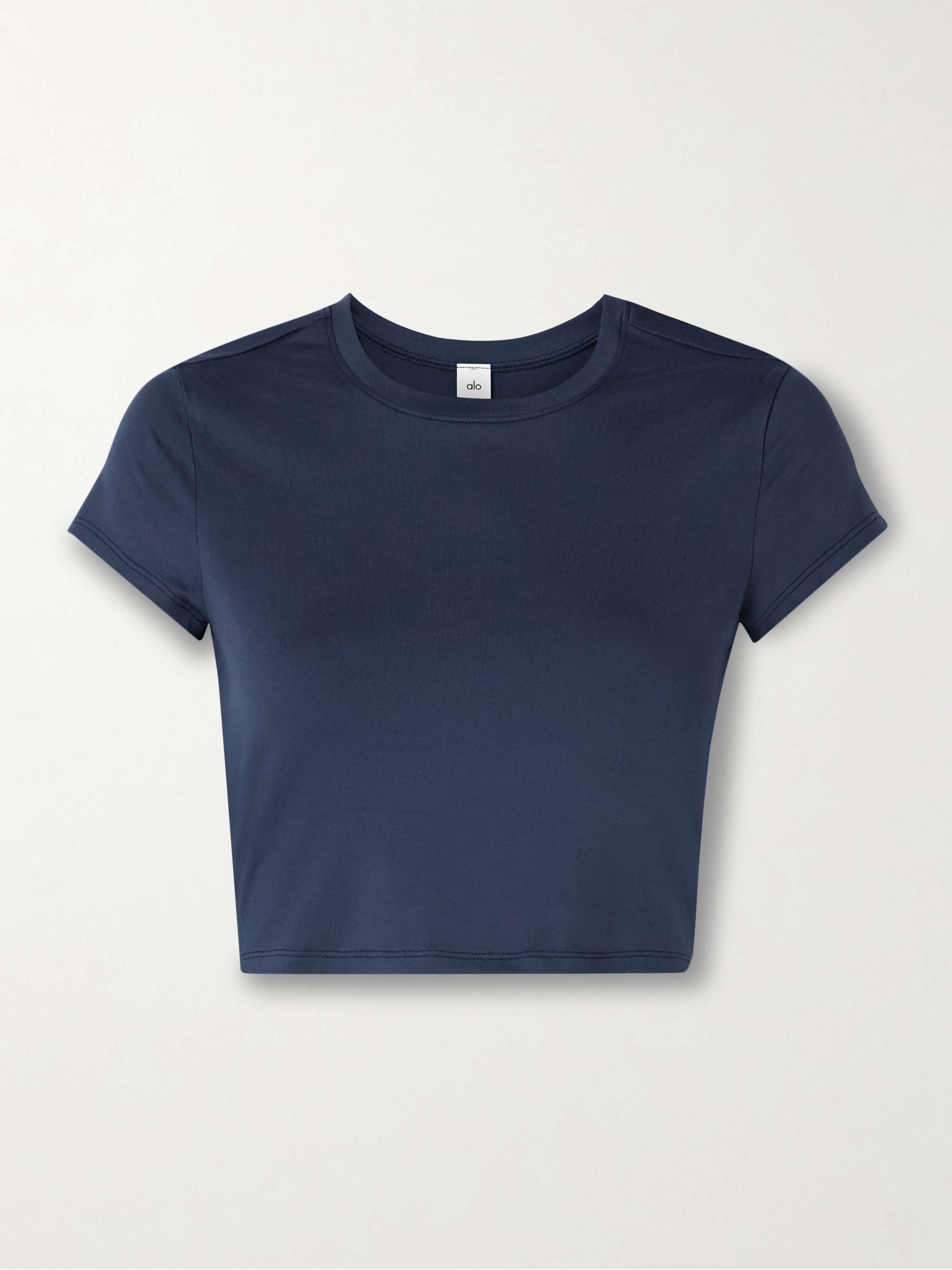 Finesse cropped Alosoft jersey top view
