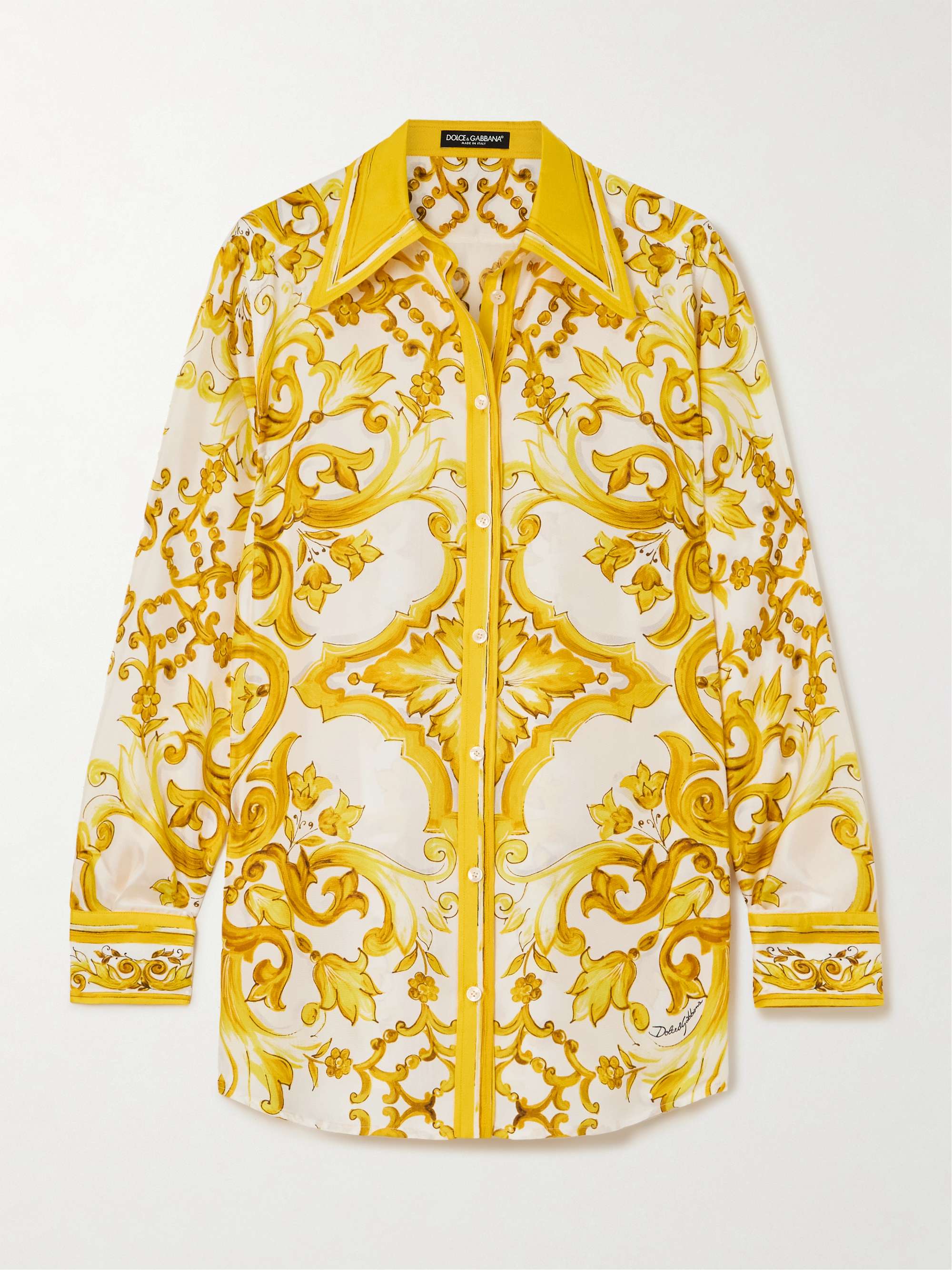 Maiolica printed silk-twill shirt view