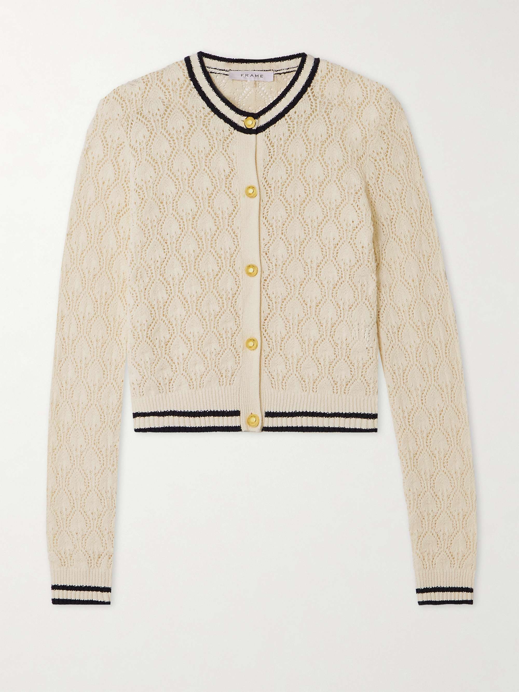 The Rookie pointelle-knit cotton-blend bouclé cardigan view