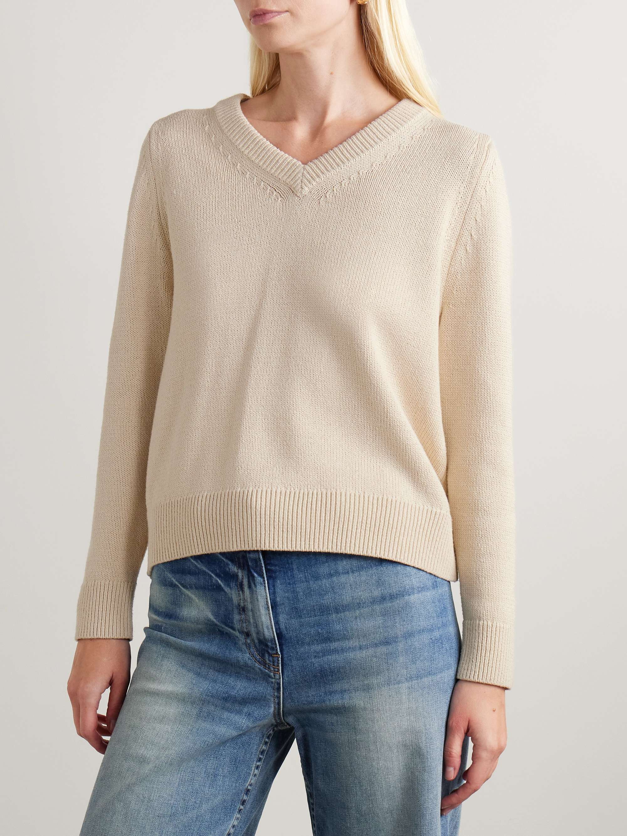 Priya cotton and silk-blend sweater view