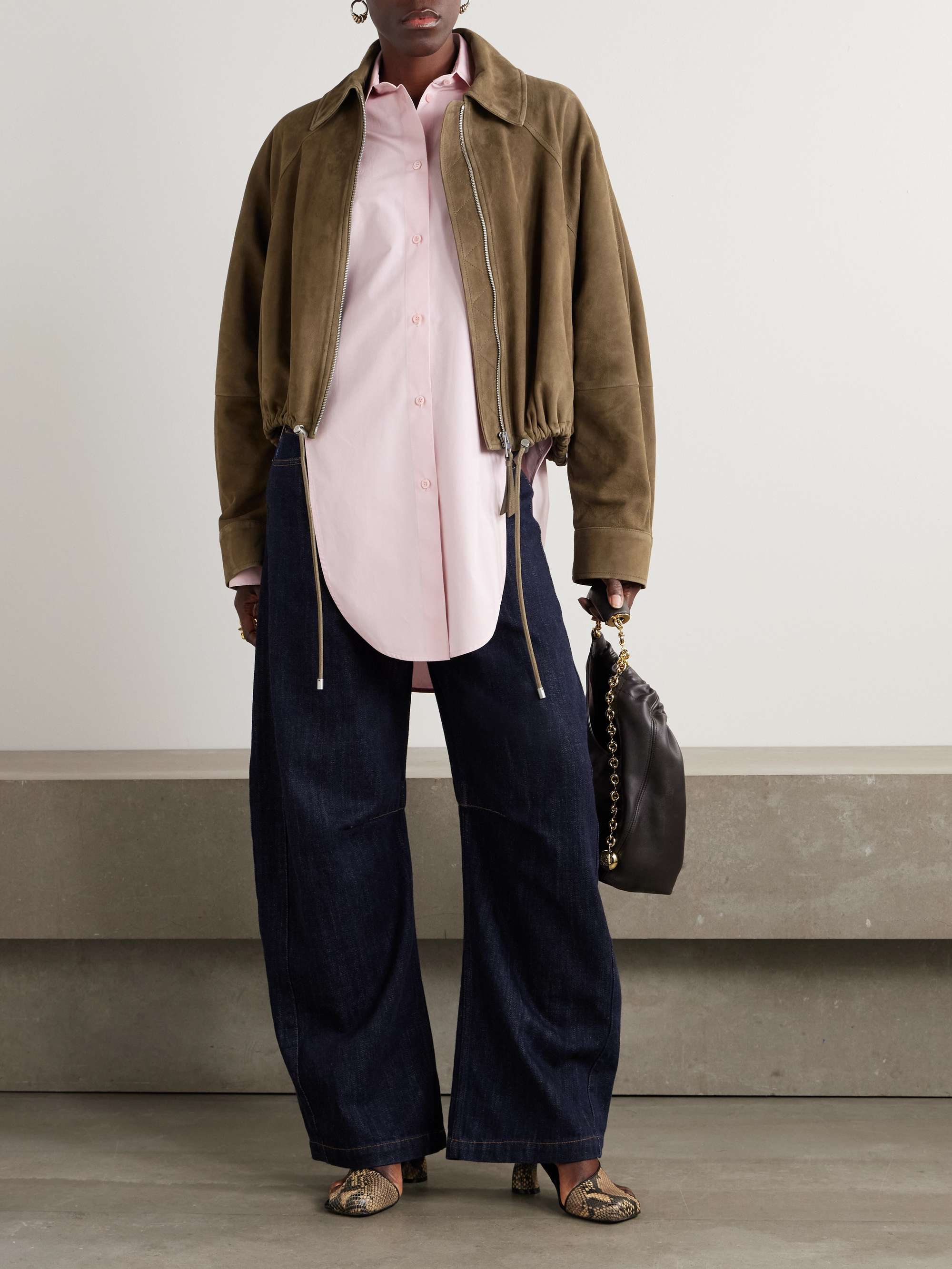 Balloon suede jacket view