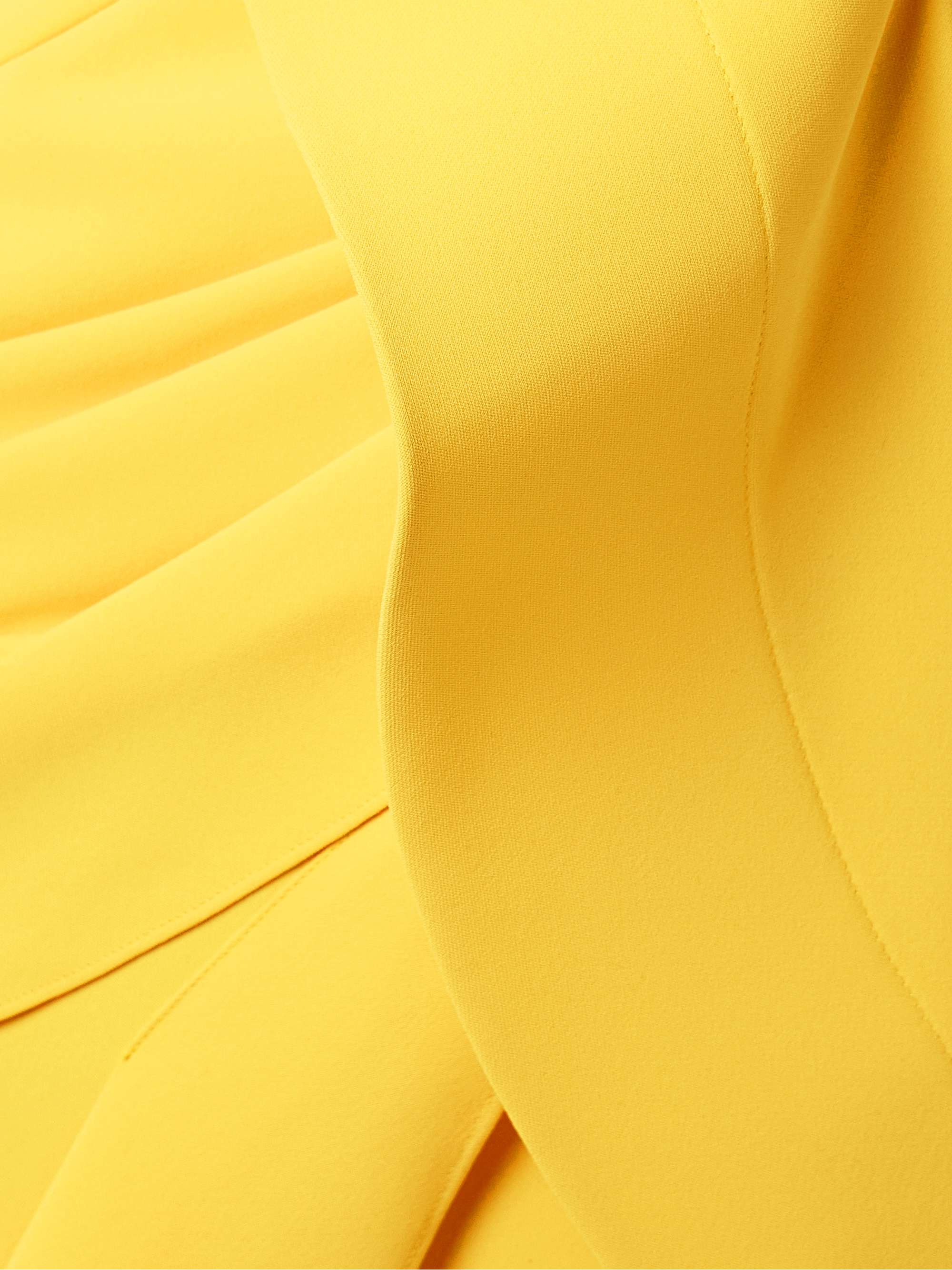 Salyut Wave one-shoulder draped crepe gown view