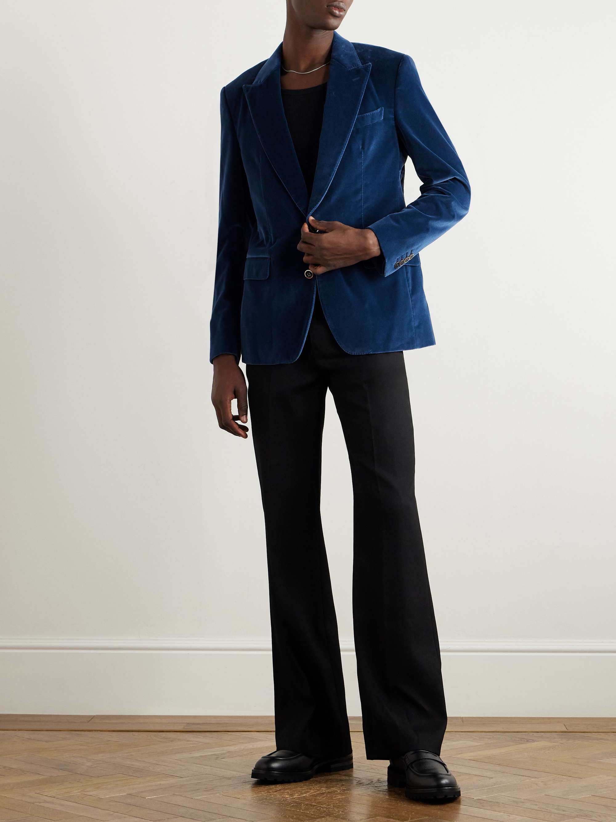 Sicilia Cotton-Velvet Blazer view