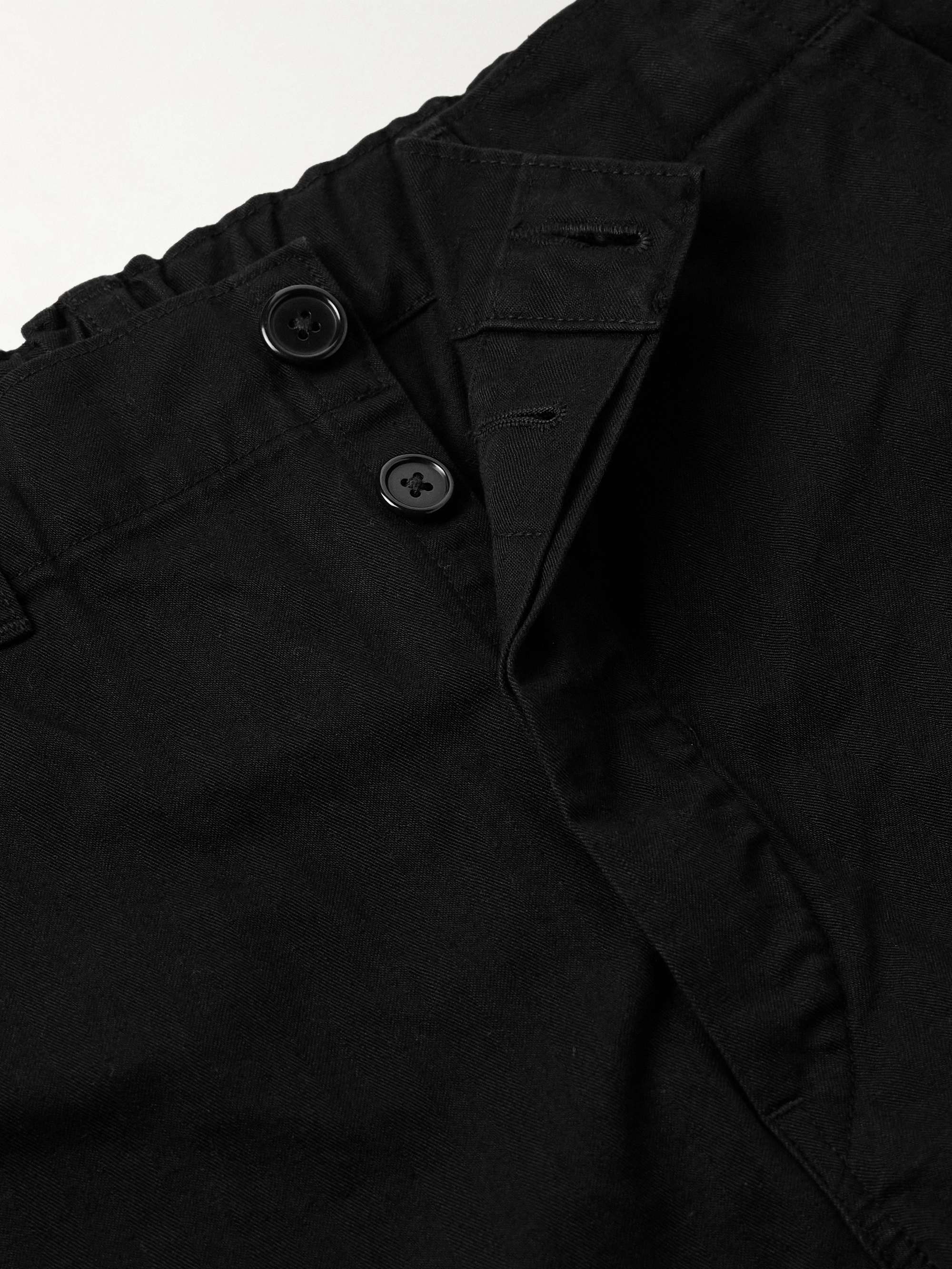 Straight-Leg Twill-Striped Cotton Trousers view