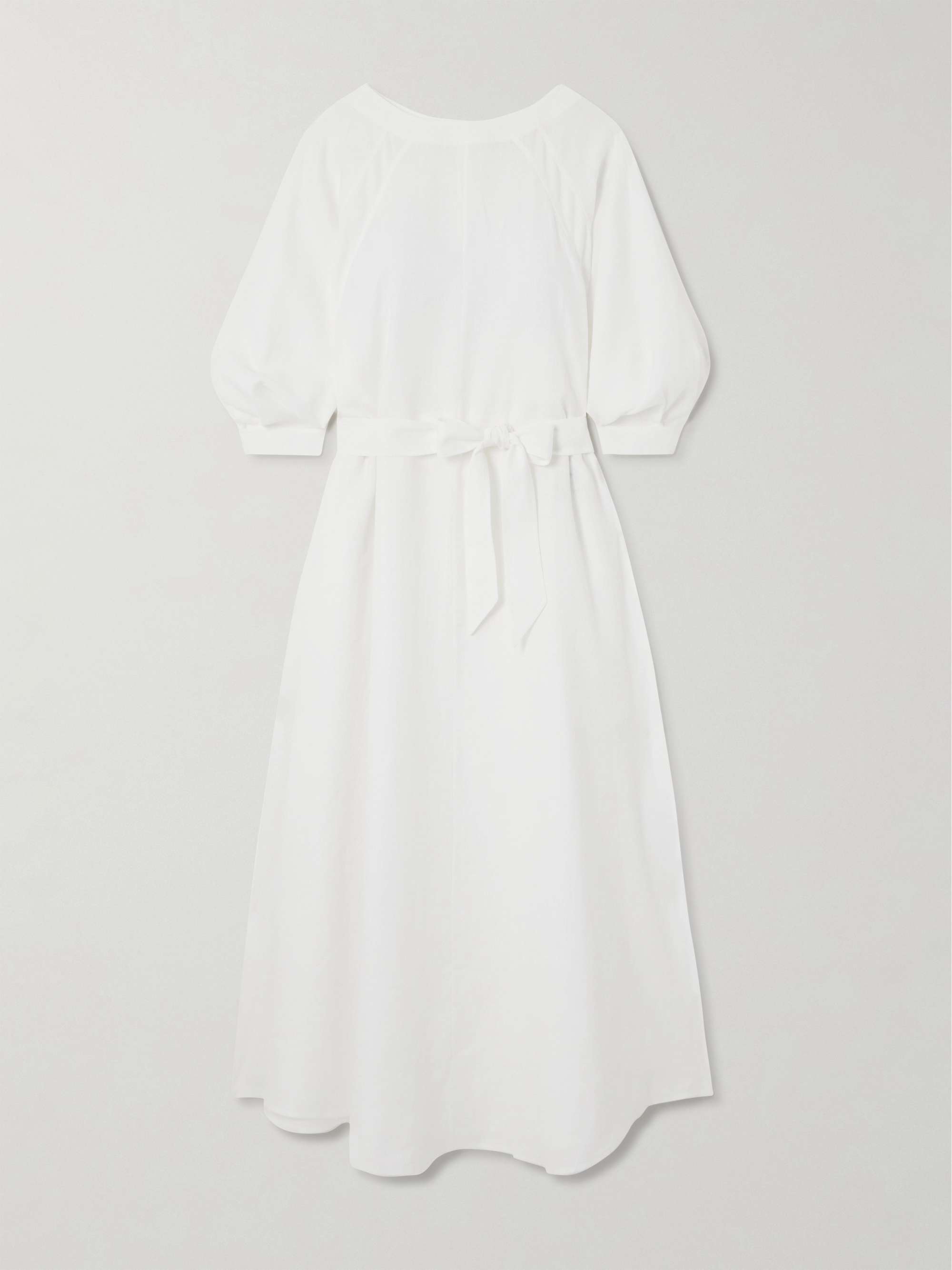 Belted linen dress view