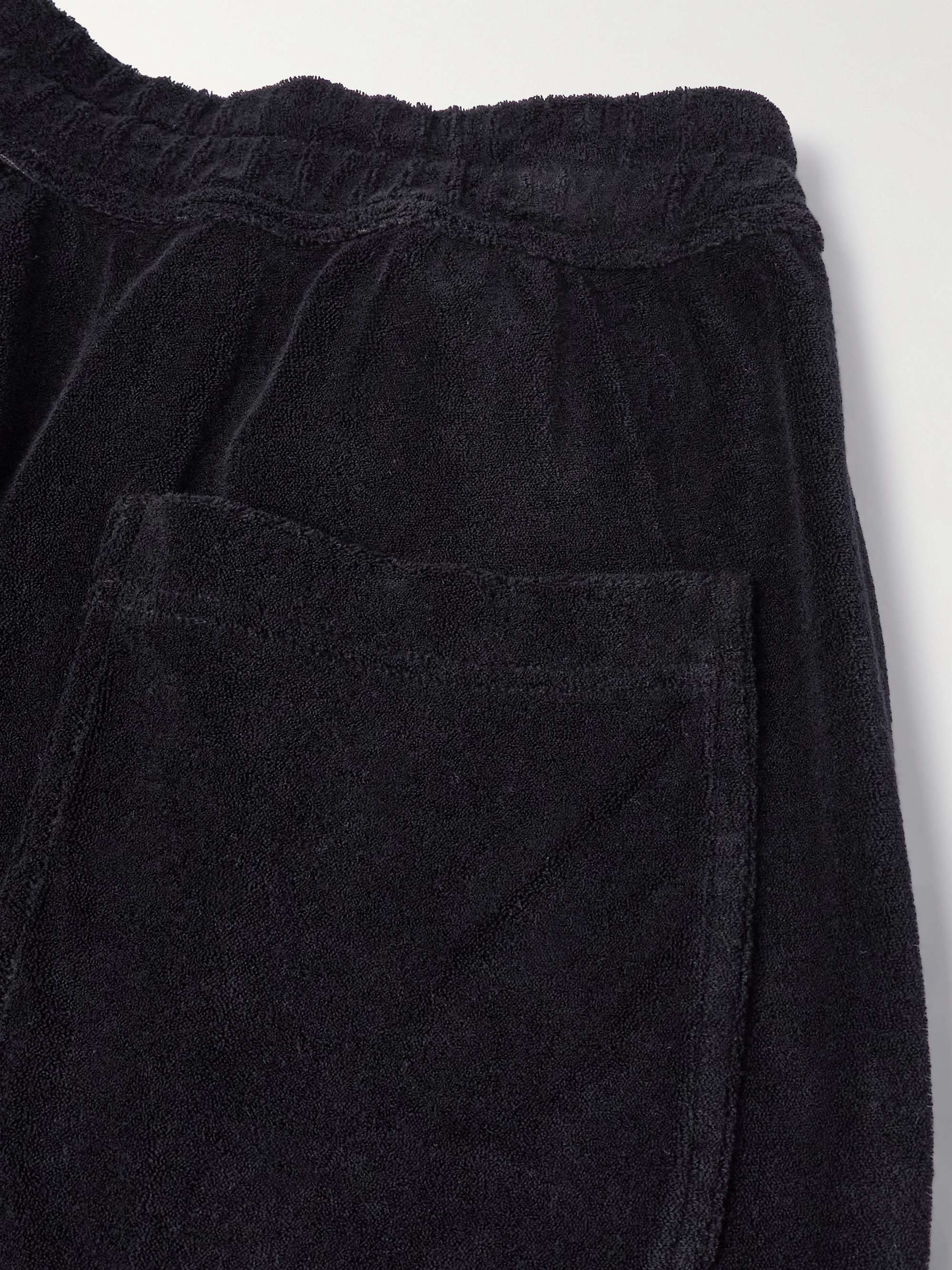 Slim-Fit Straight-Leg Cotton-Blend Terry Shorts view