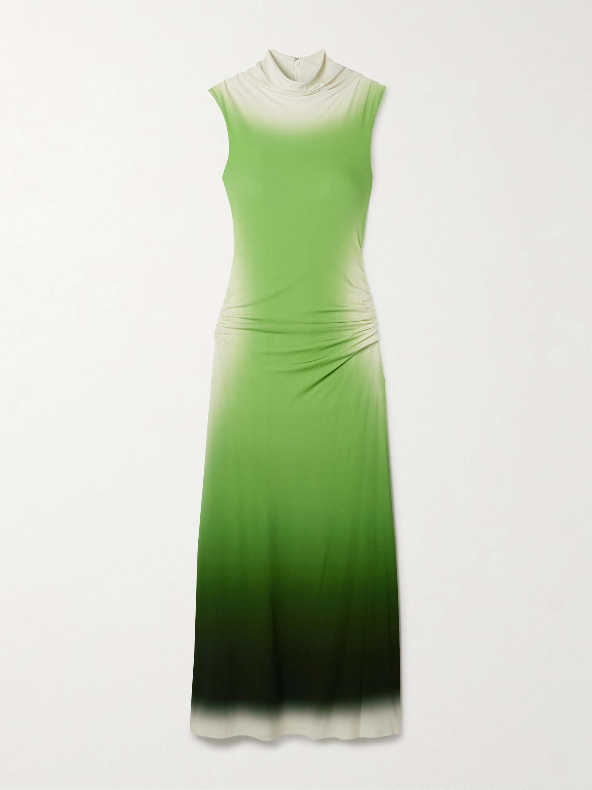 Aldina ruched ombré stretch-jersey turtleneck maxi dress view