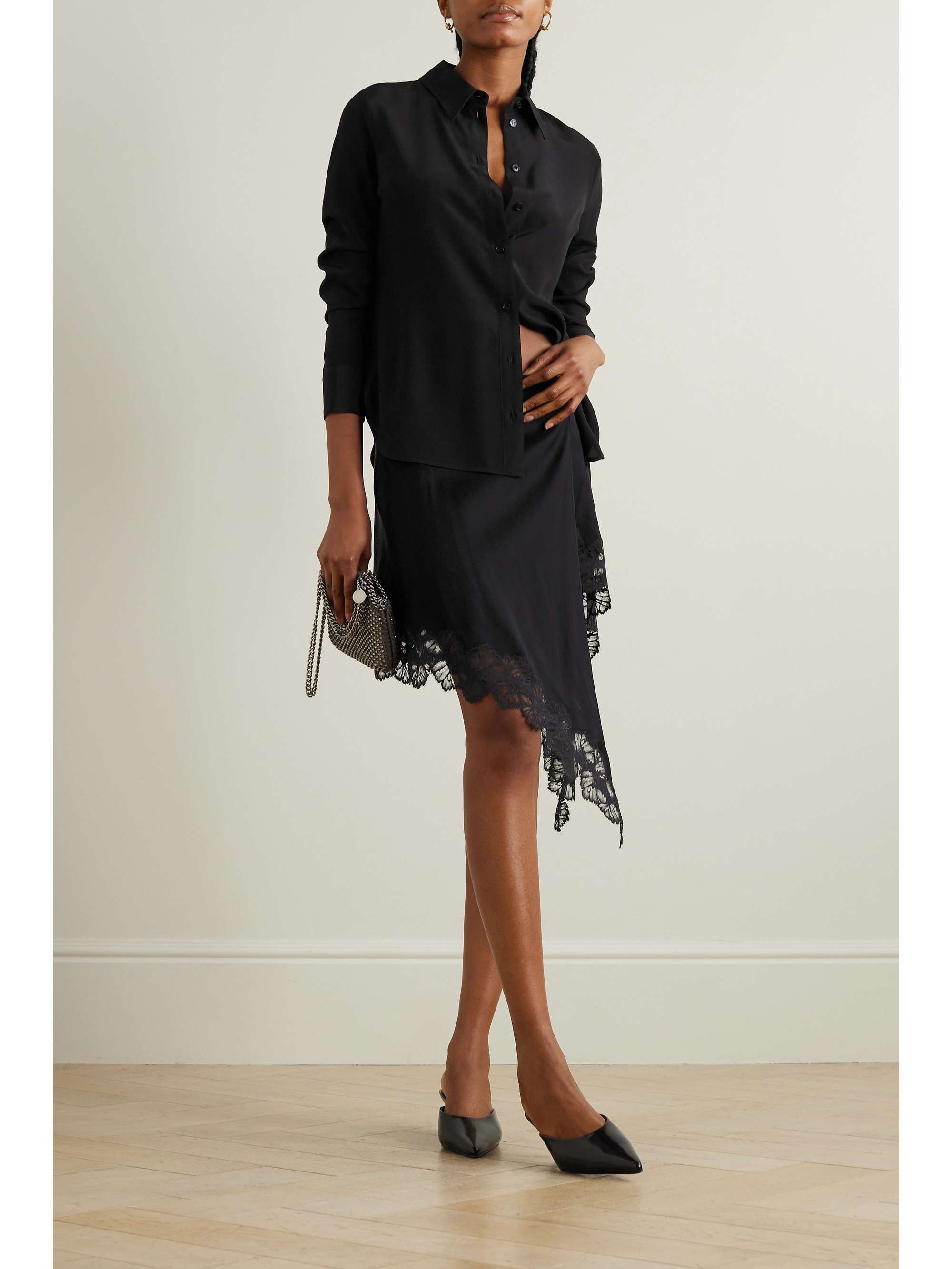 Silk crepe de chine shirt view