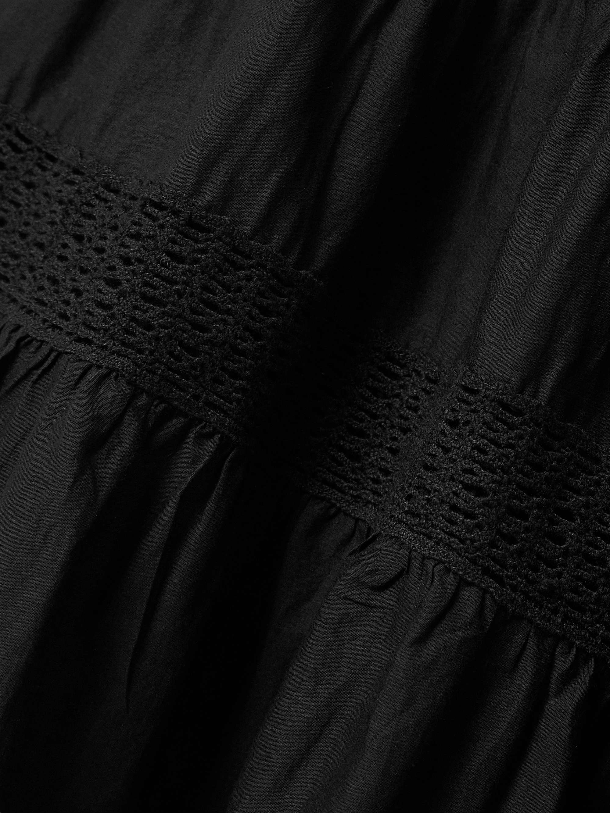 Senna tiered crochet-trimmed cotton-voile mini dress view