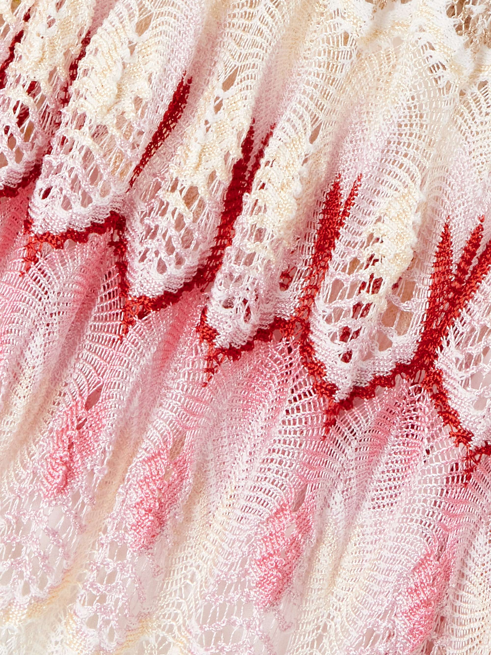 Crochet-knit maxi dress view