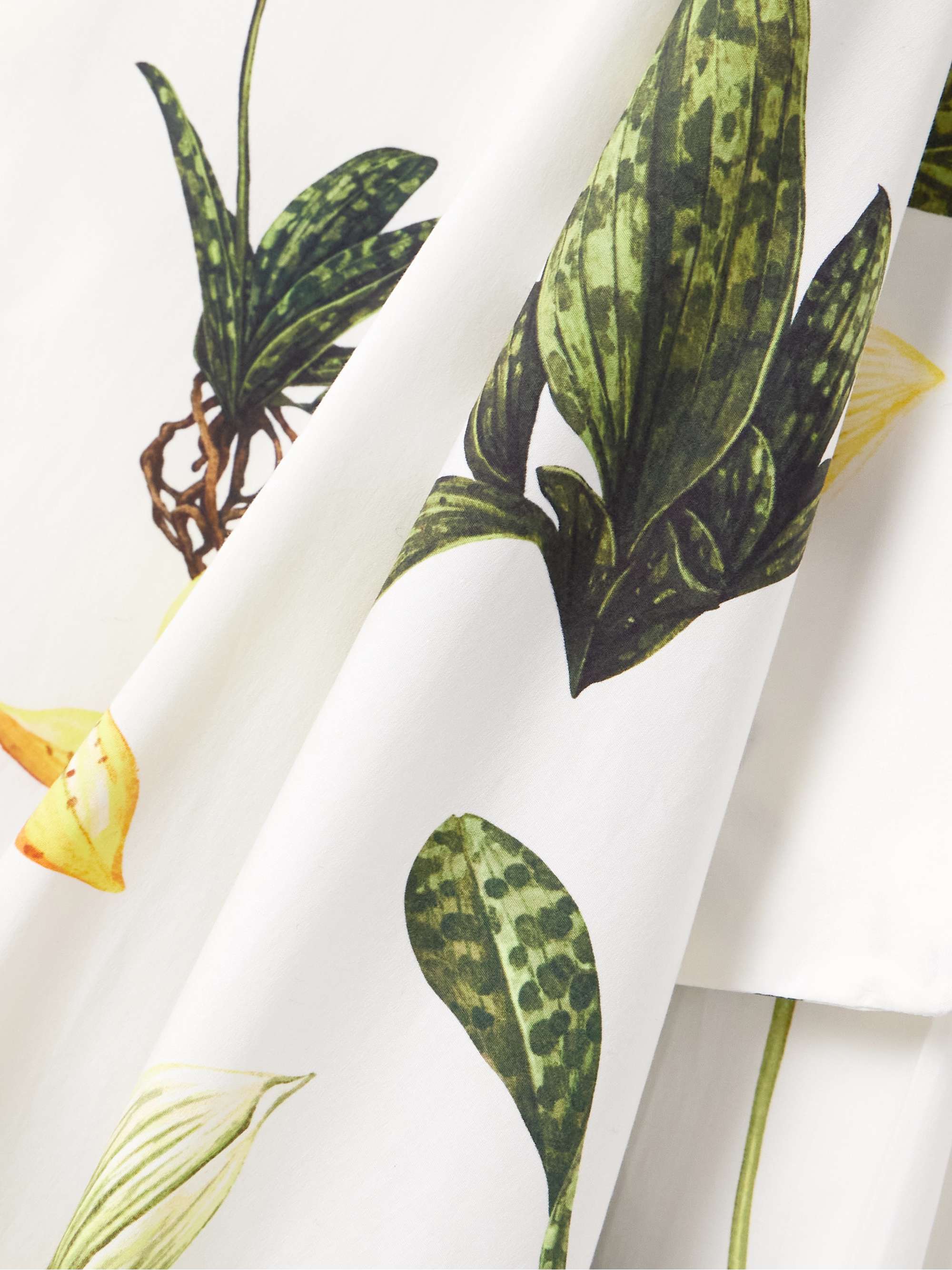 Belted pleated floral-print cotton-blend poplin midi shirt dress view