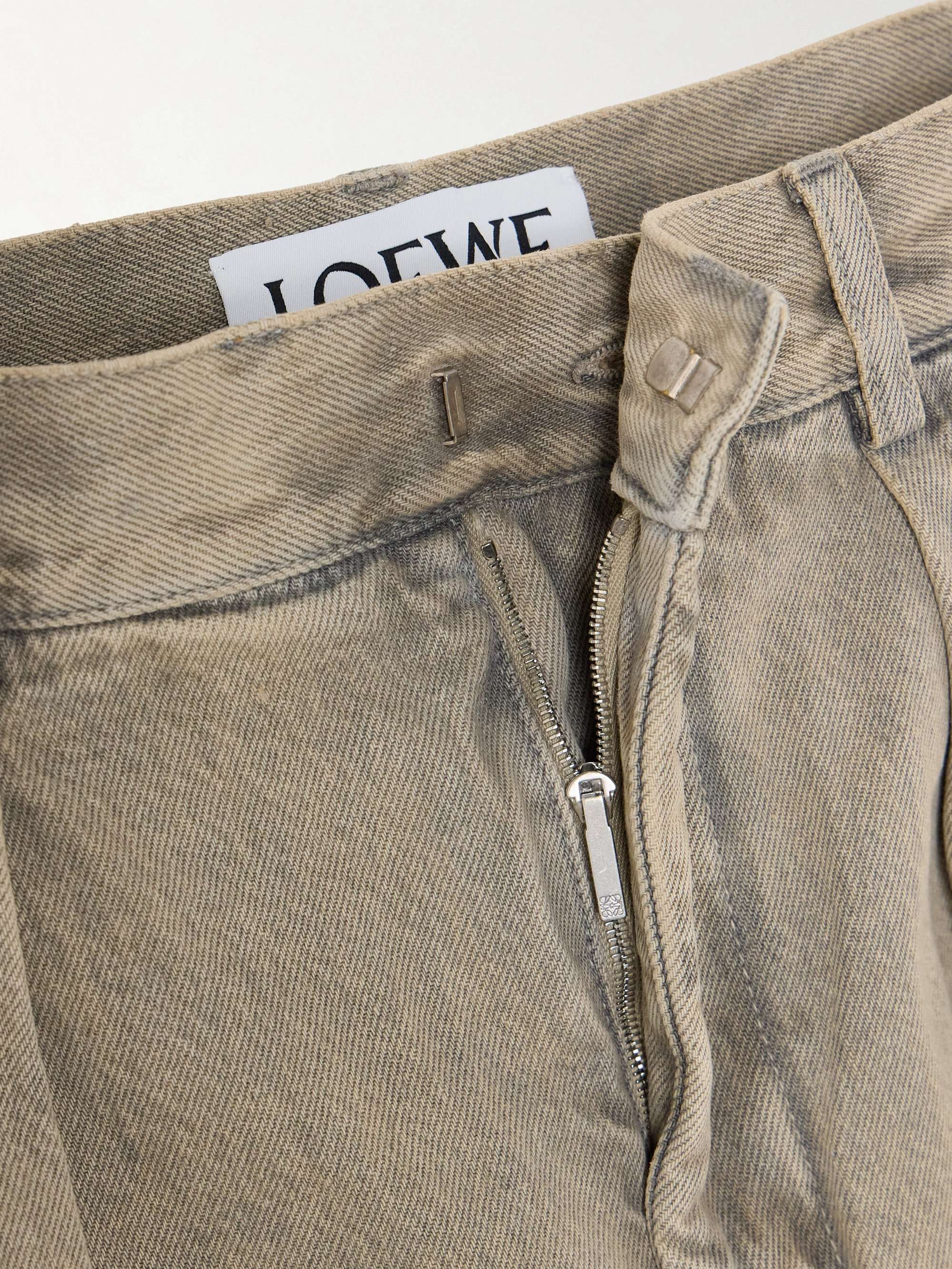 Bleached high-rise wide-leg jeans view