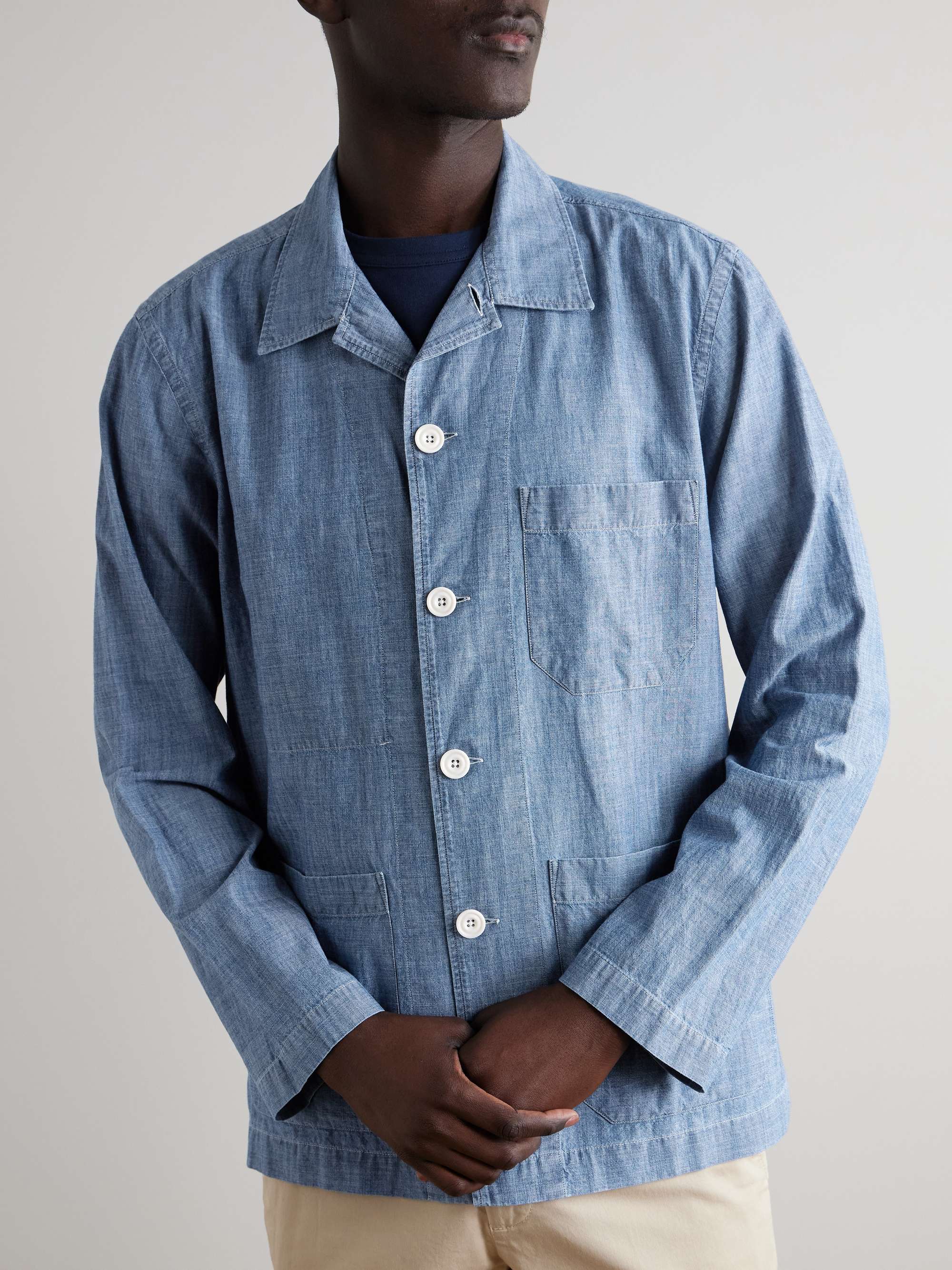 Perry Cotton-Chambray Overshirt view