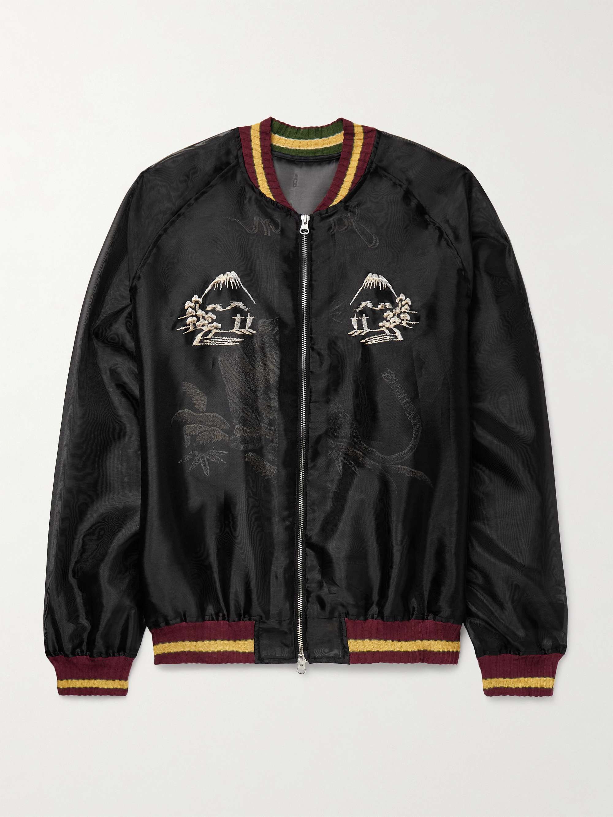 Souvenir Embroidered Organza Bomber Jacket view