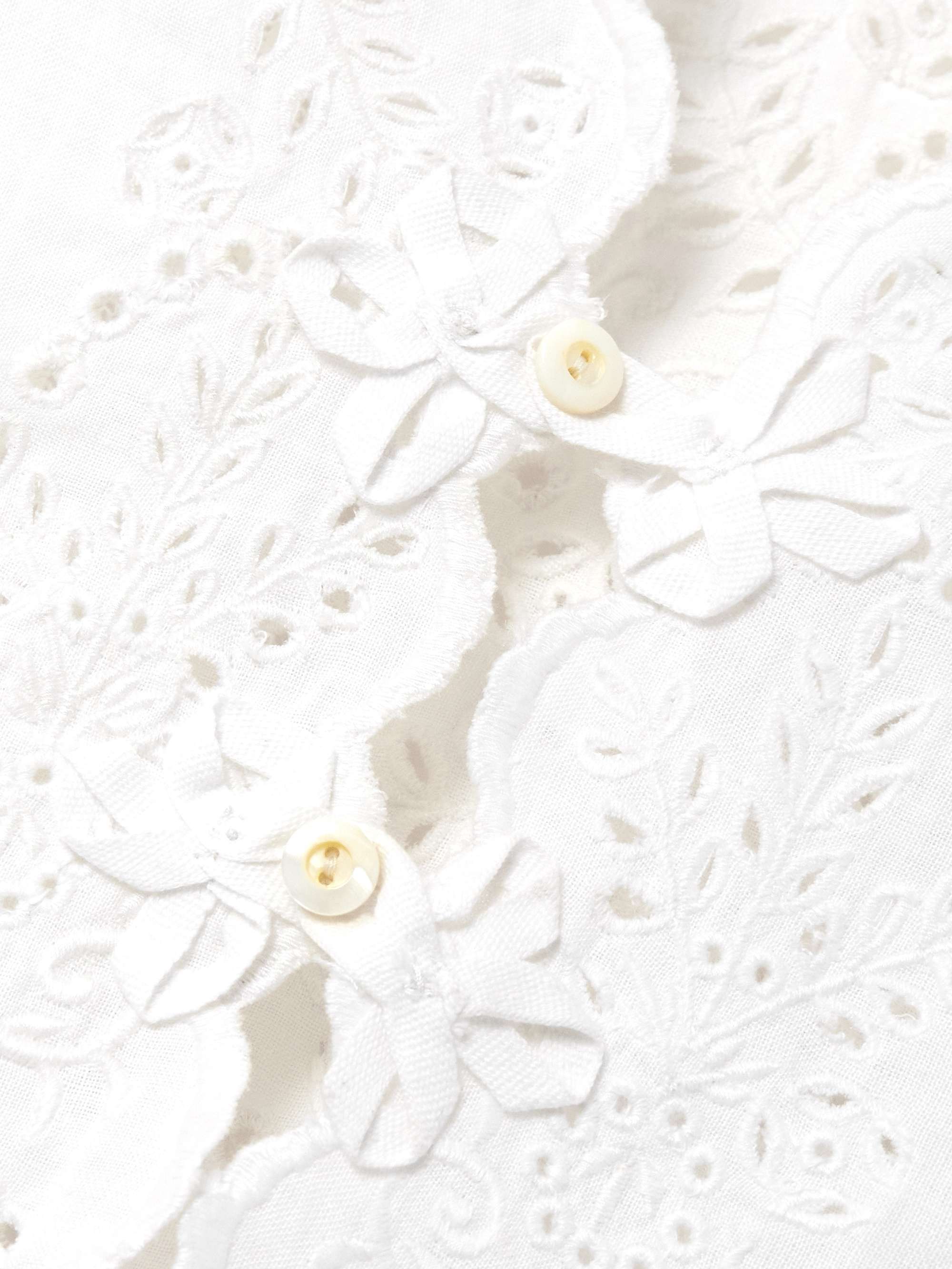Belvoir broderie anglaise linen top view