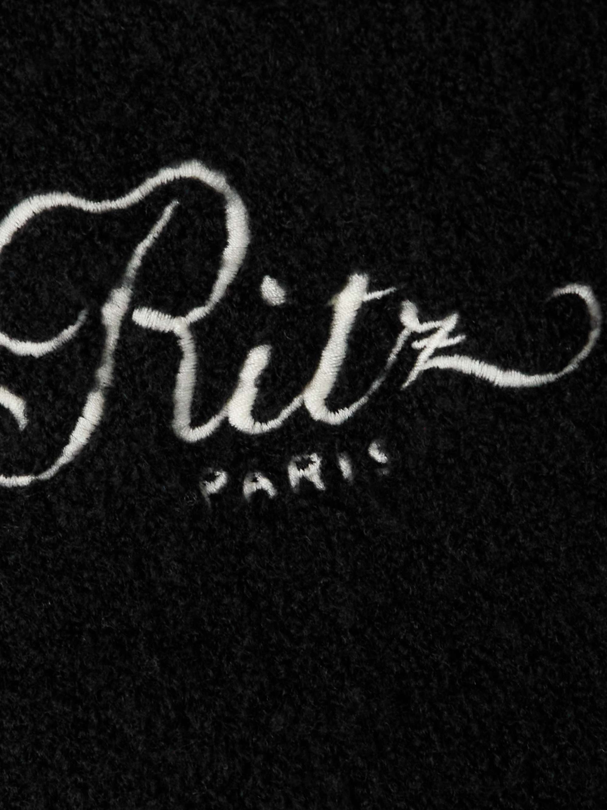 + Ritz Paris cropped embroidered wool-blend cardigan view